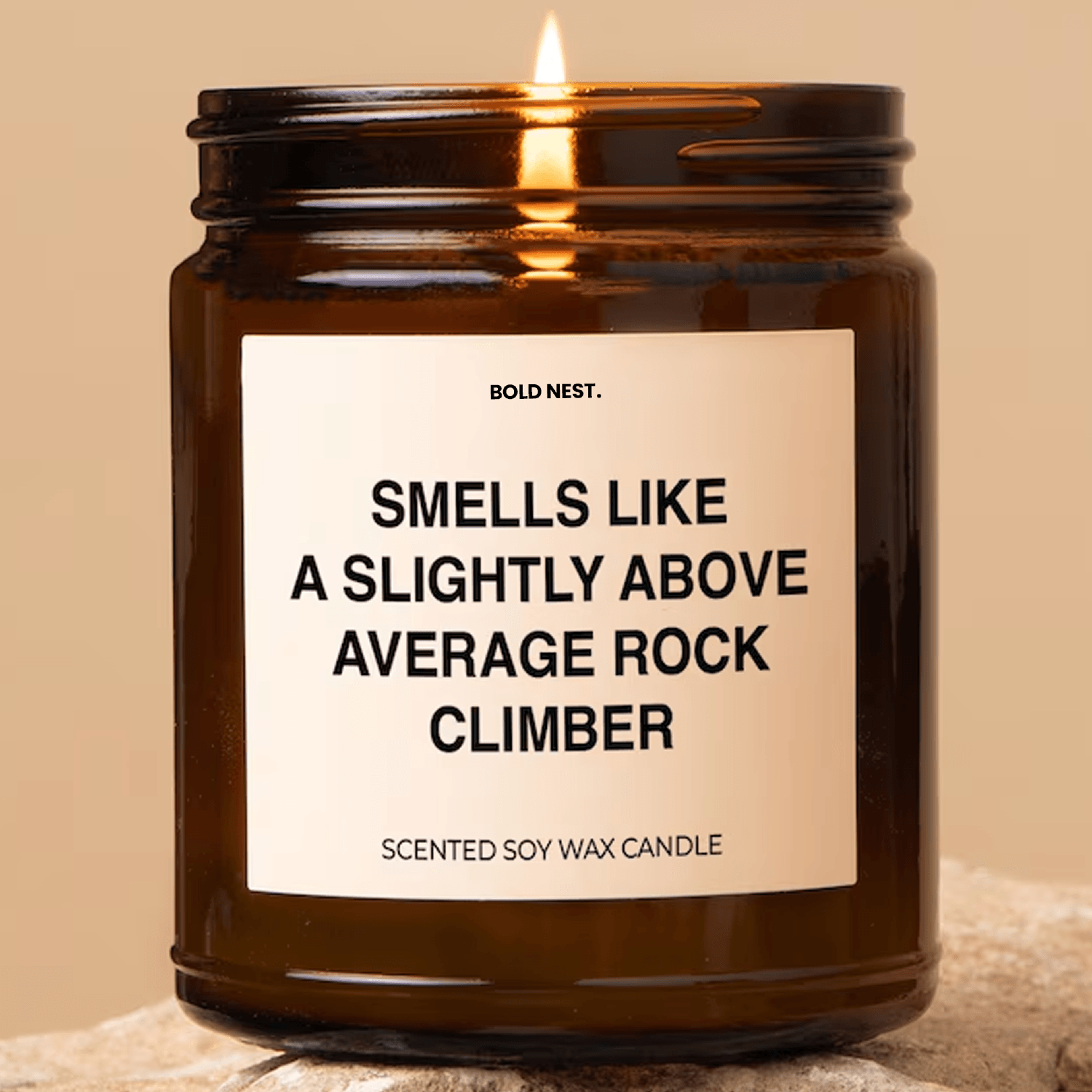 funny rock climber candle gift for climbing enthusiasts