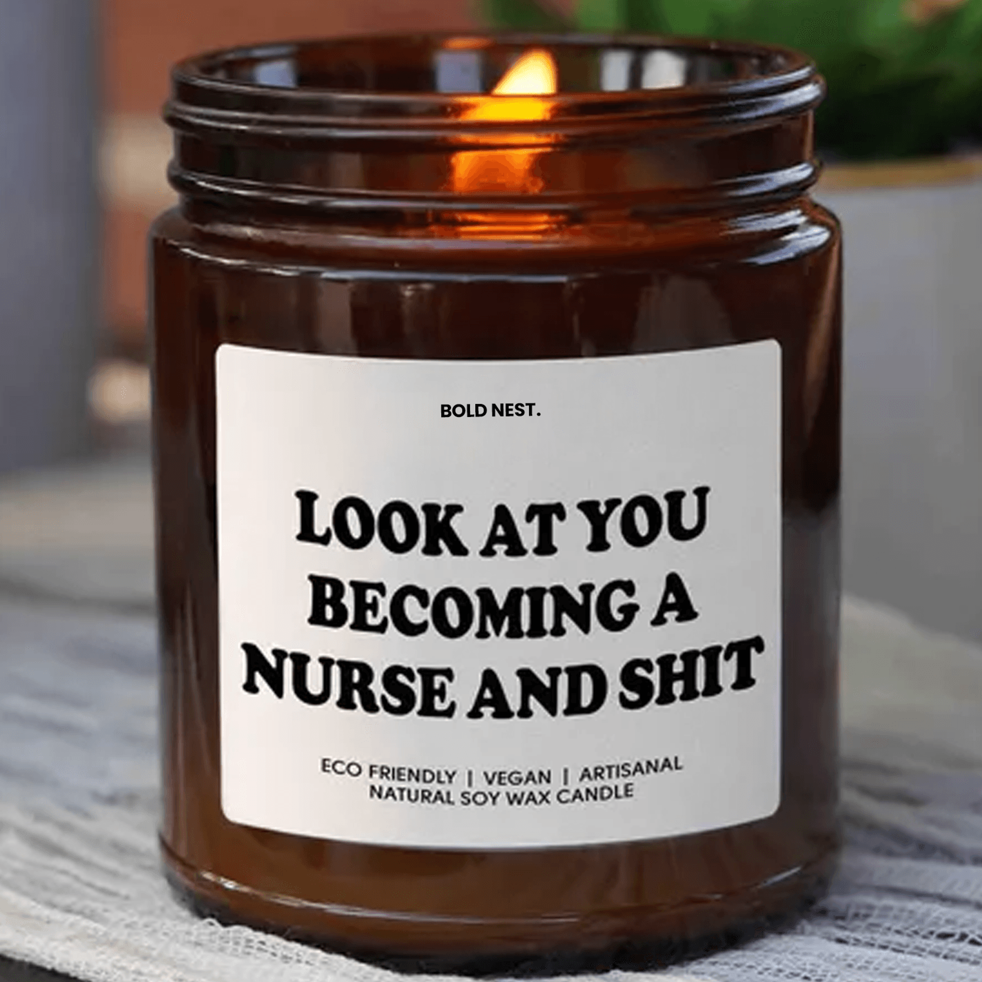 personalized nursing school graduation candle gift – new nurse celebration keepsake for rn graduates