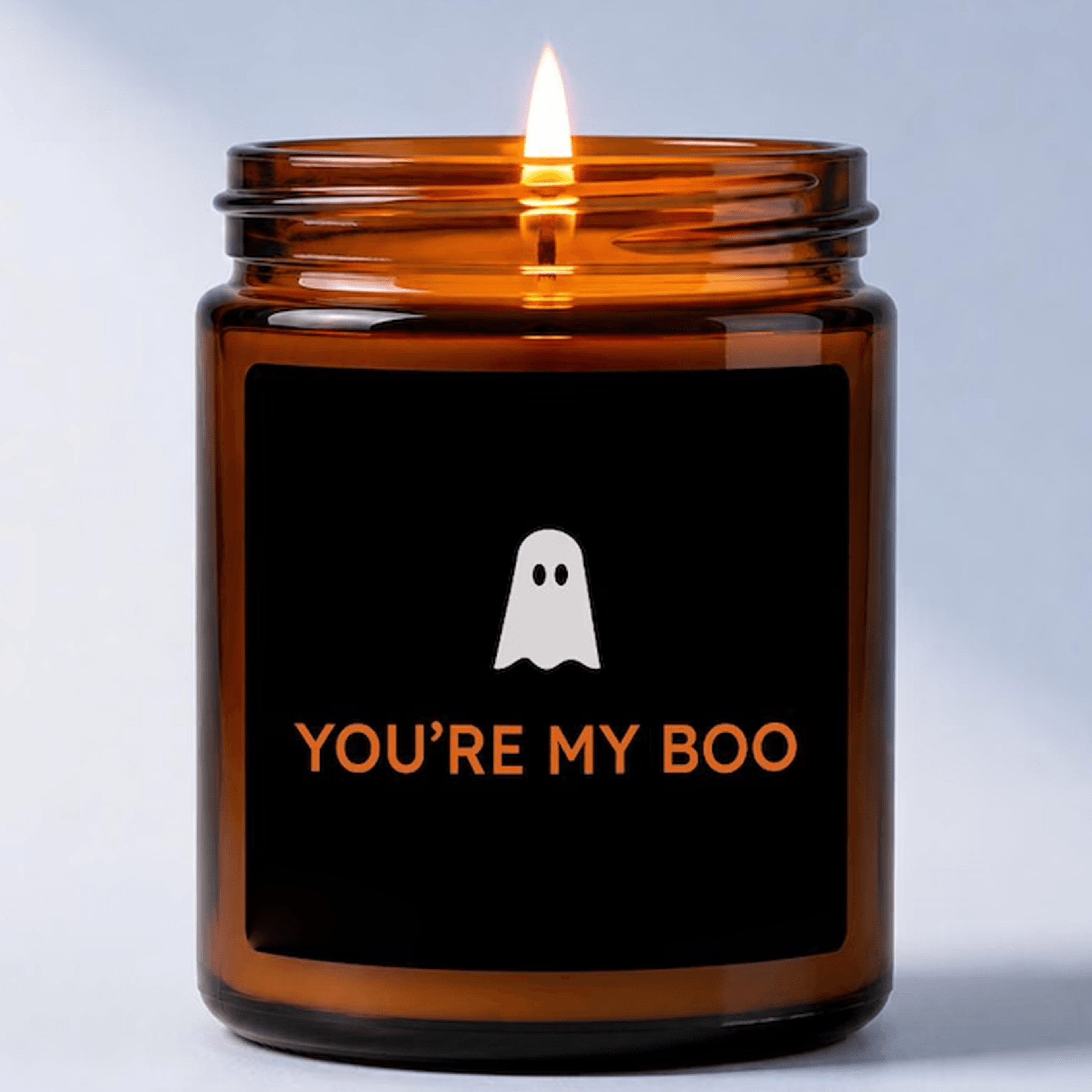 illustrated ghost halloween 9oz soy candle, cute ghost soy candle, spooky season home decor, halloween candle gift, autu