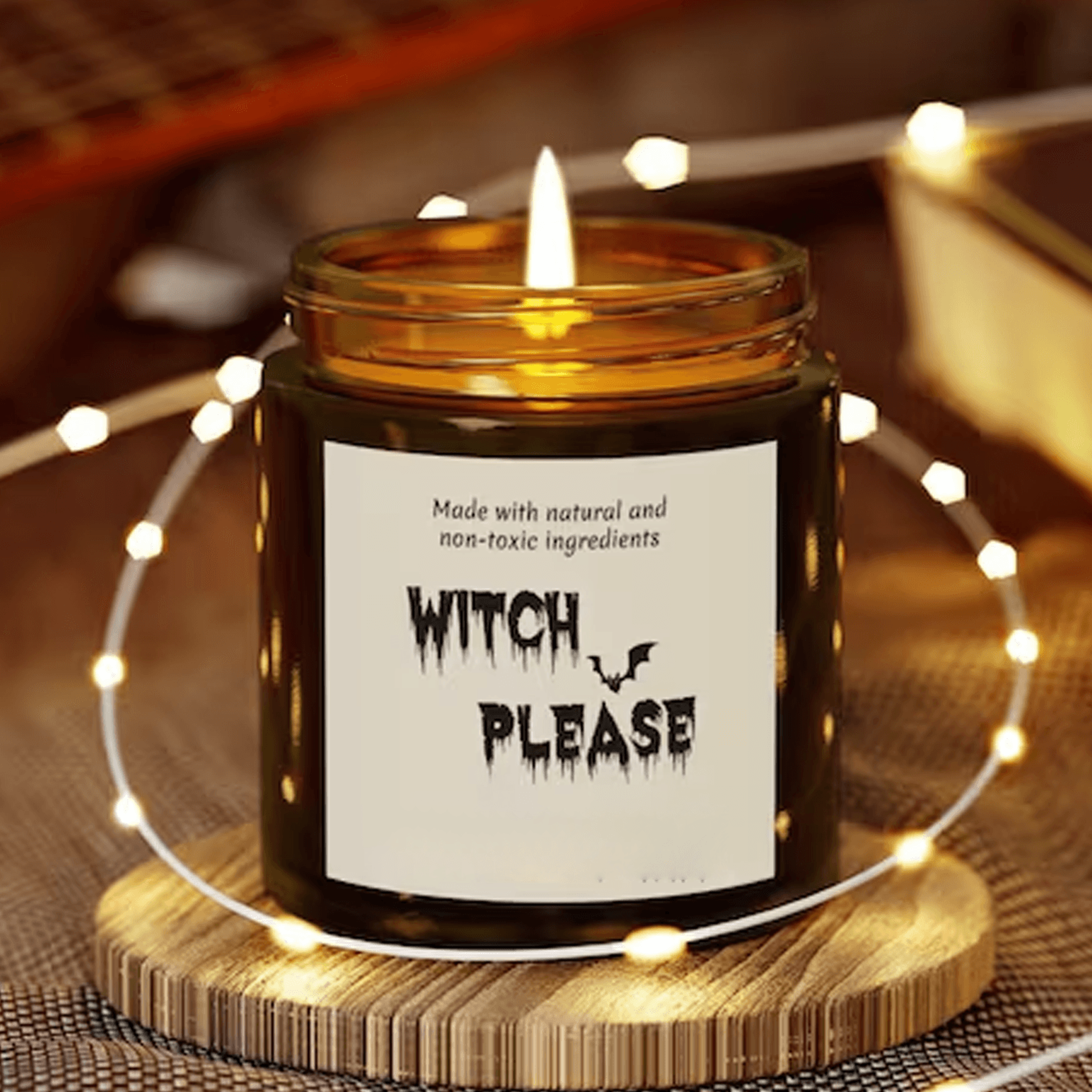 witch please 9oz soy candle, funny witch candle gift, halloween witch decor, spooky season soy candle, witchy home fragr