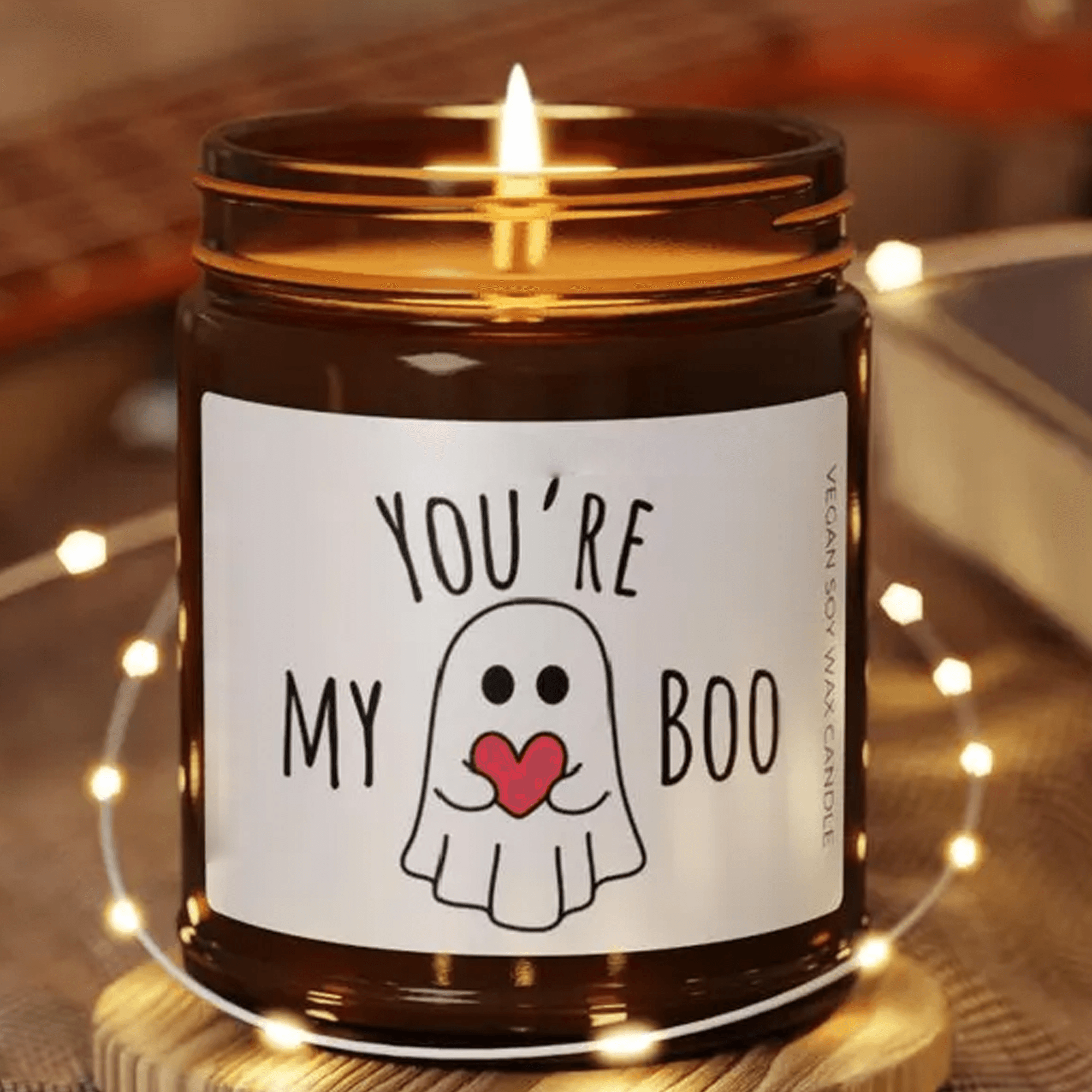 you're my boo 9oz soy candle, halloween gift for girlfriend, cute ghost candle, romantic fall gift, spooky love
