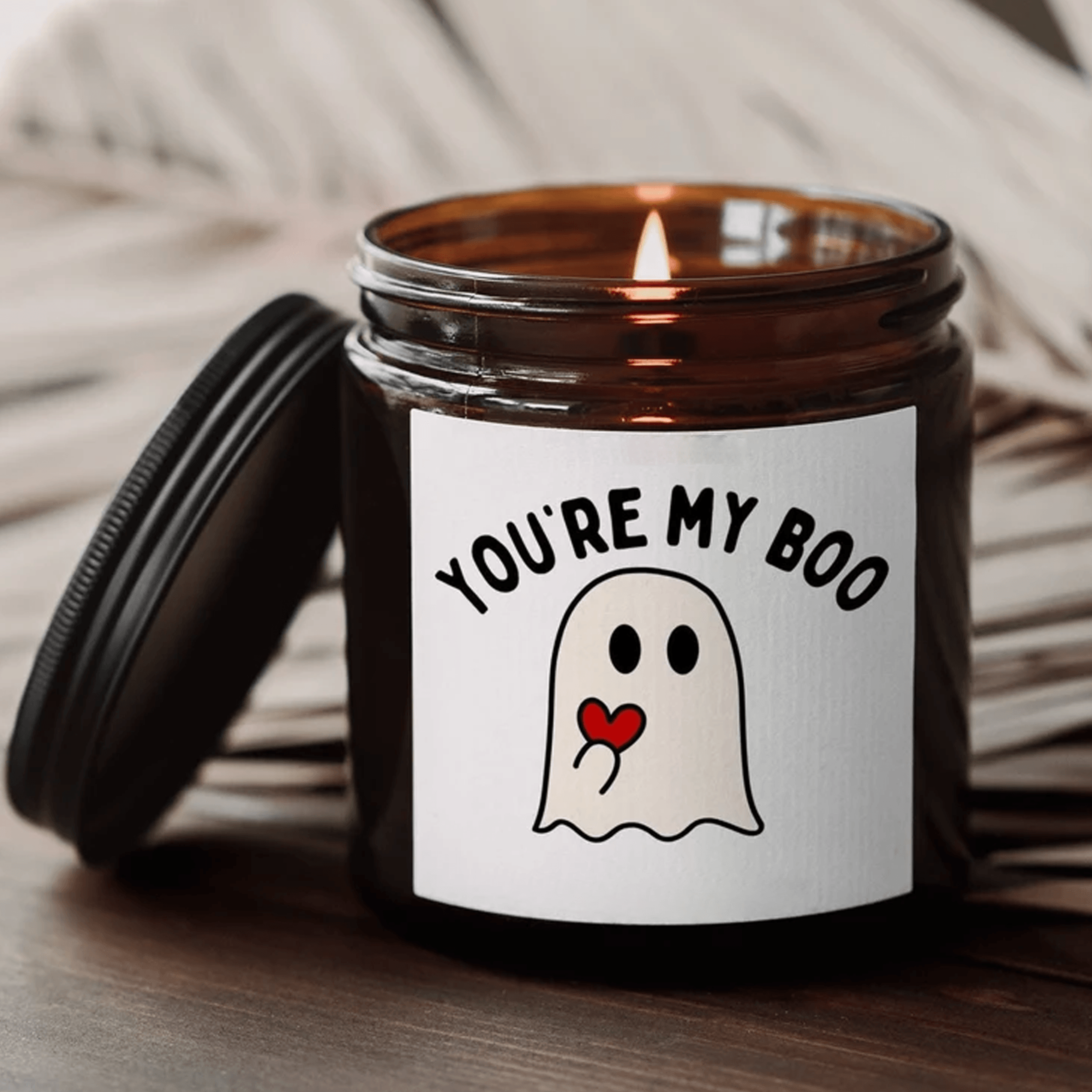 you're my boo 9oz soy candle, halloween candle gift for her, cute ghost candle, romantic fall decor gift