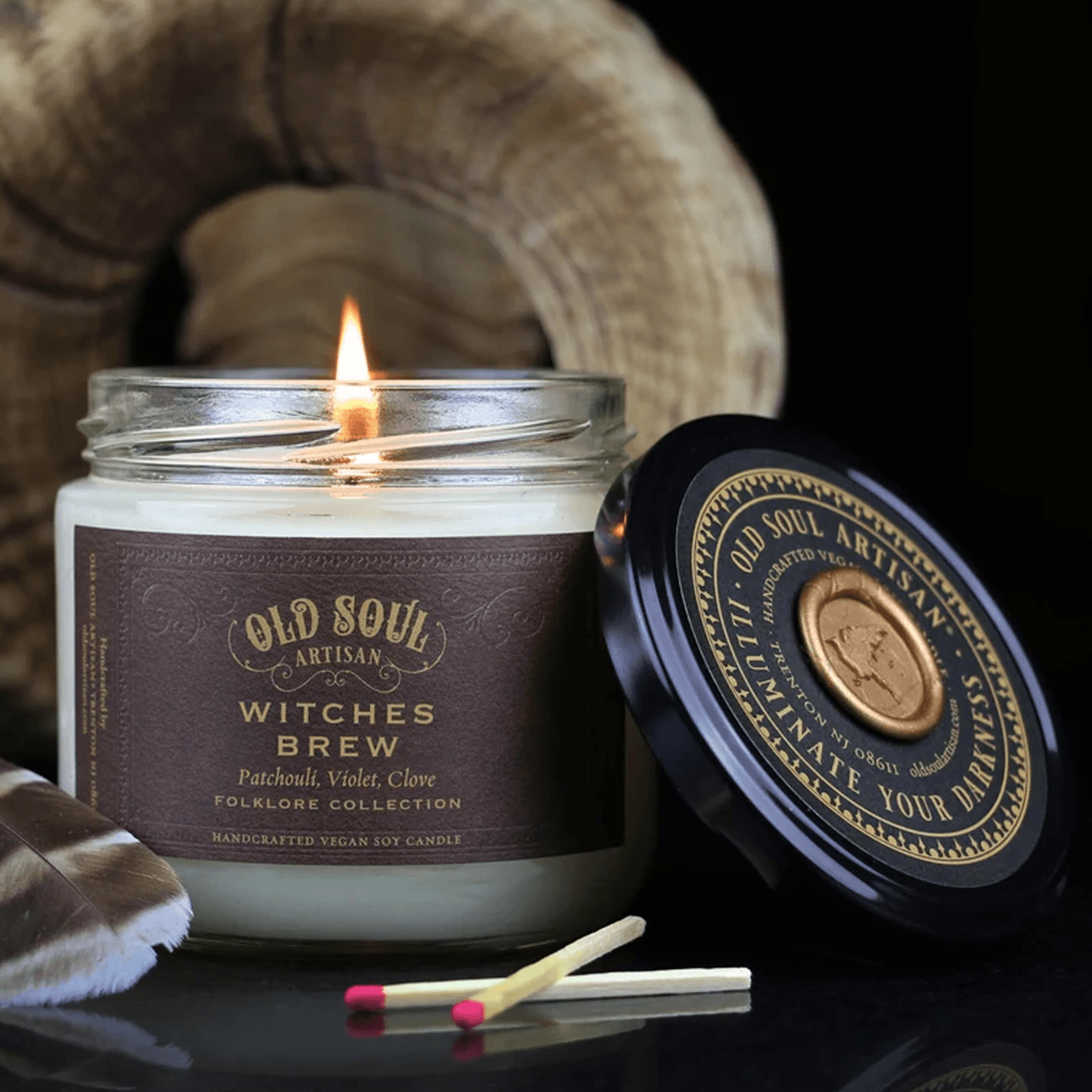 witches brew 9oz soy candle, halloween candle, witchy decor, spooky season gift, fall scented candle, gothic home decor