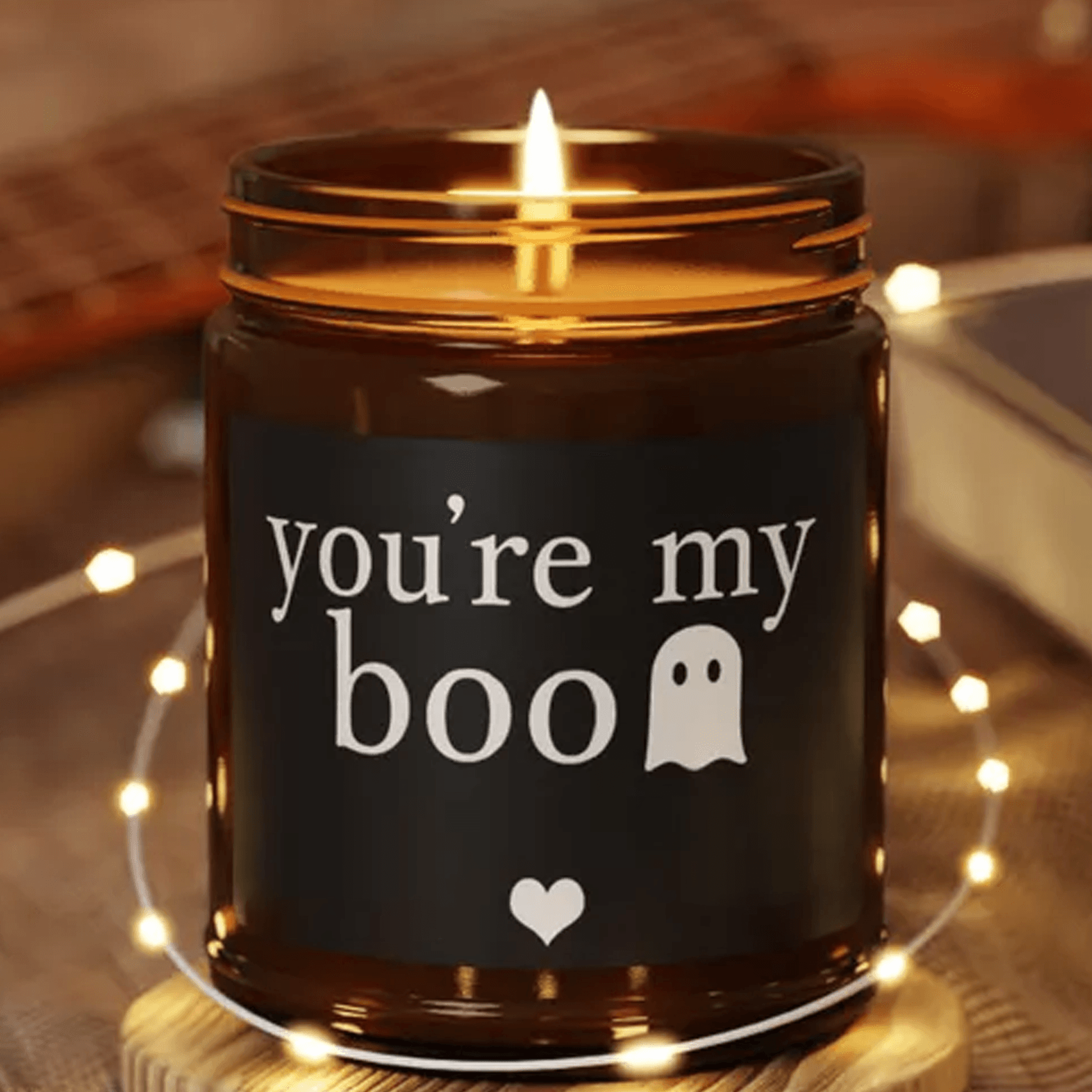 you're my boo 9oz soy candle, halloween couple candle, cute ghost candle, romantic halloween gift, spooky season decor
