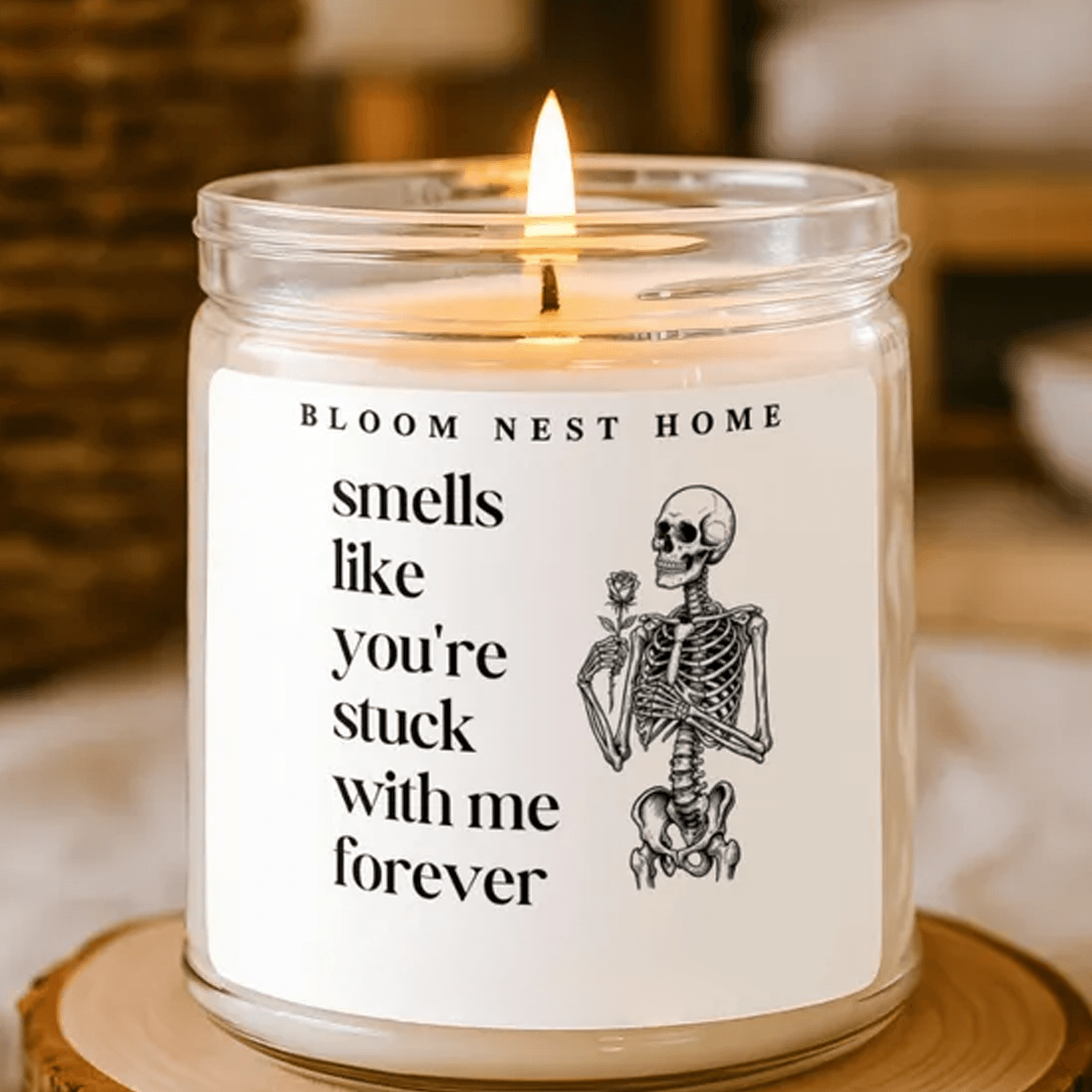 smells like you're stuck with me forever 9oz soy candle, funny couple candle, romantic gift, anniversary candle