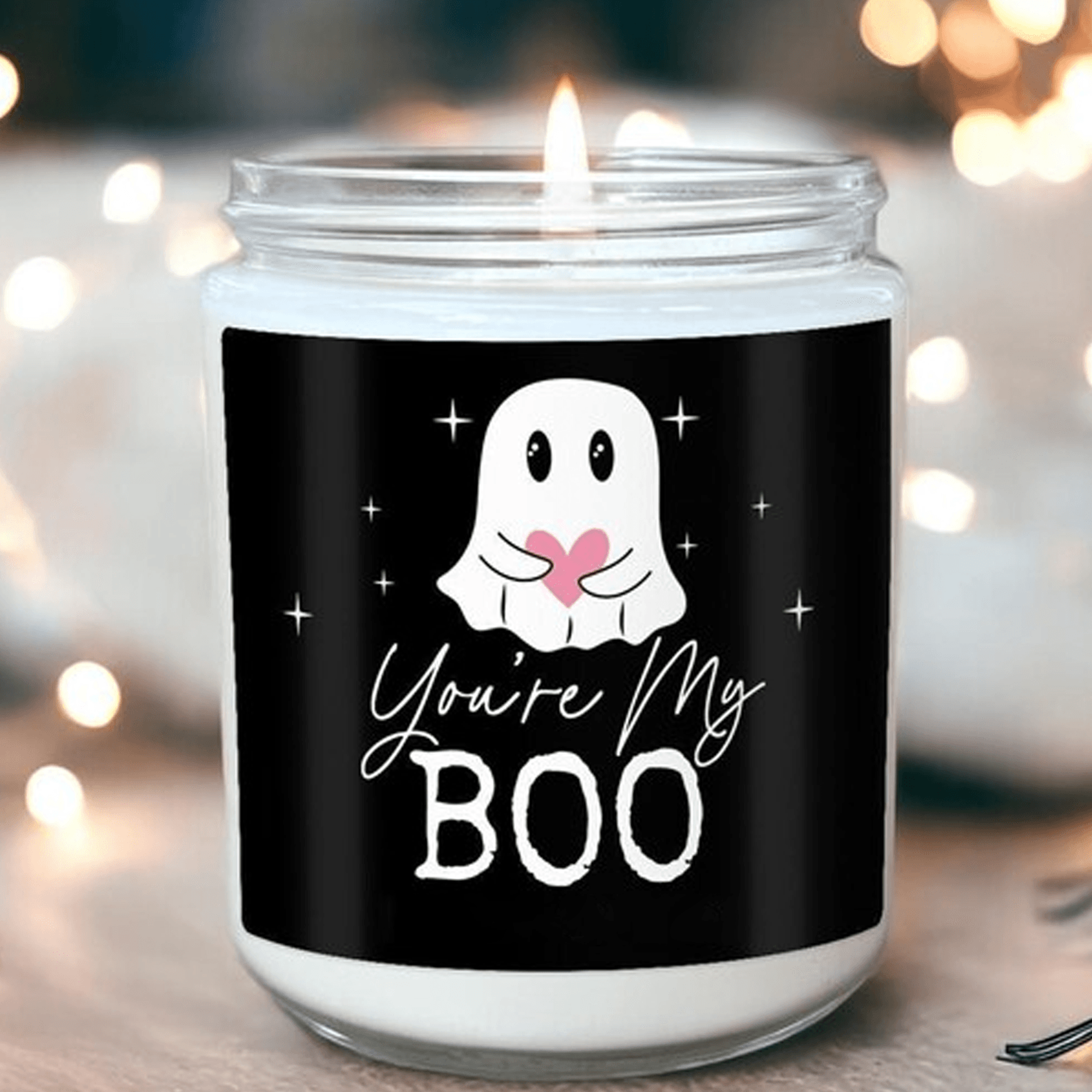 you're my boo 9oz soy candle, romantic halloween candle, ghost couple gift, spooky season decor, cute fall candle