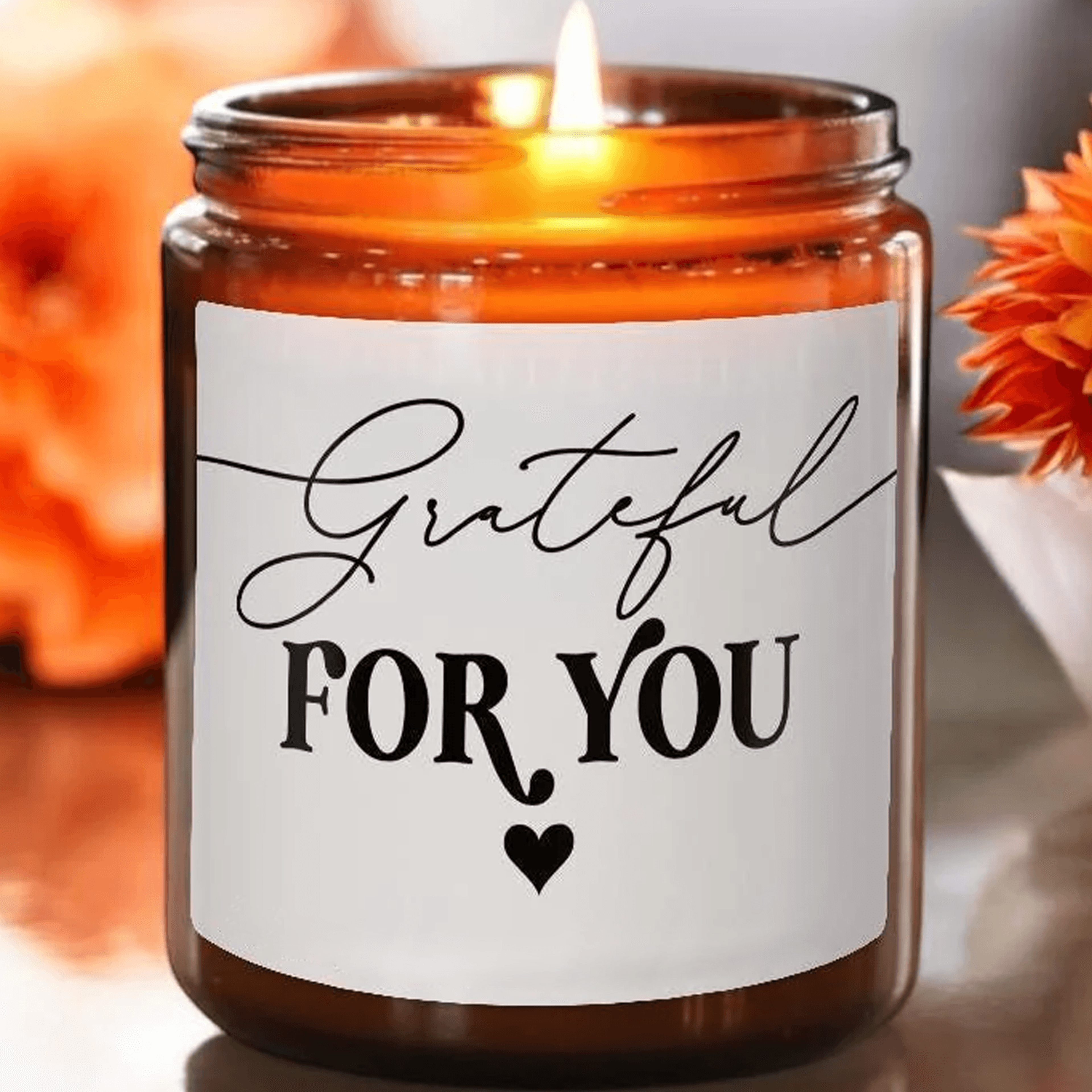 so grateful for you candle, thank you soy candle, appreciation gift, gratitude candle, teacher coworker gift, 9oz soy ca