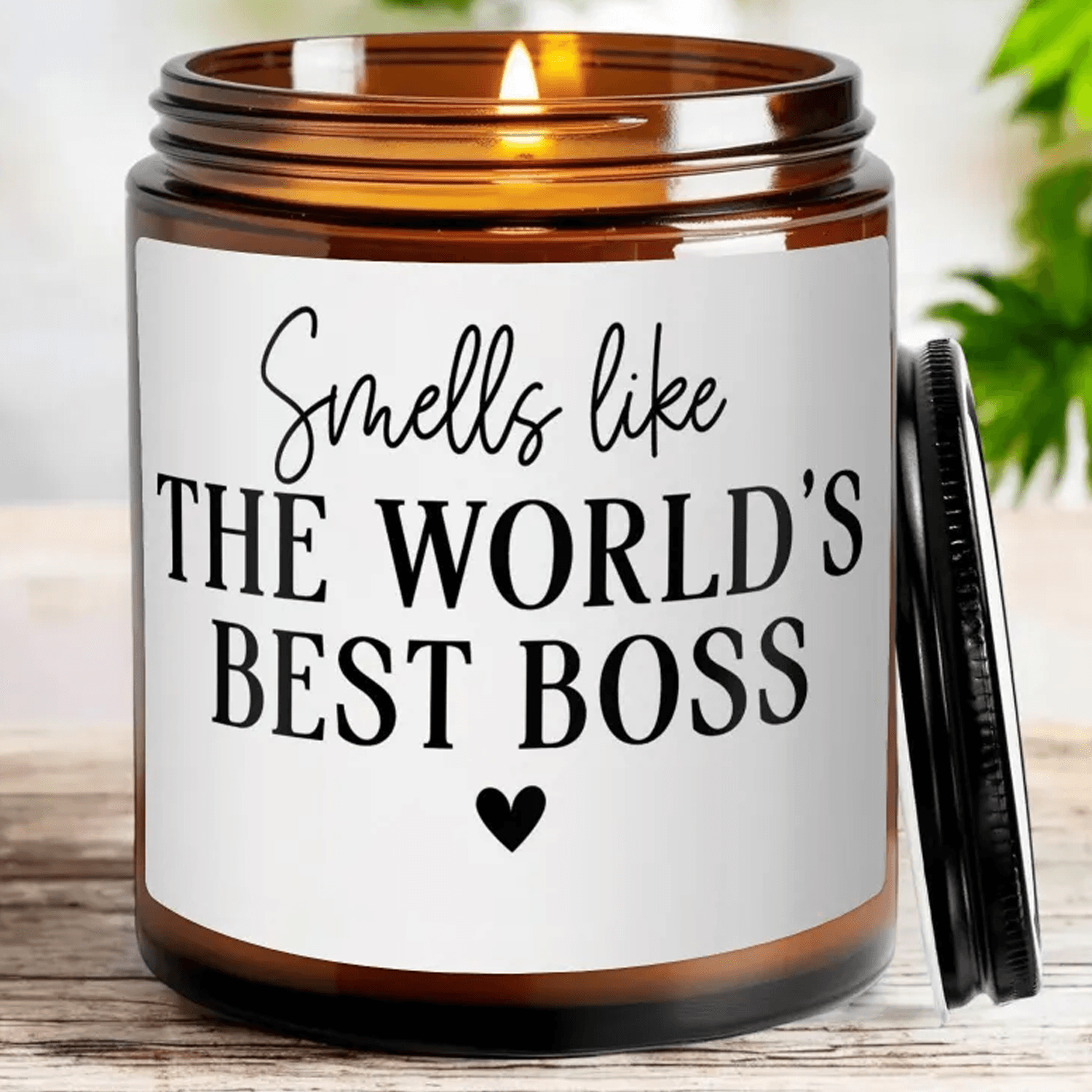 smells like world's best boss candle, boss appreciation gift, thank you boss soy candle, manager gift, office gift, 9oz