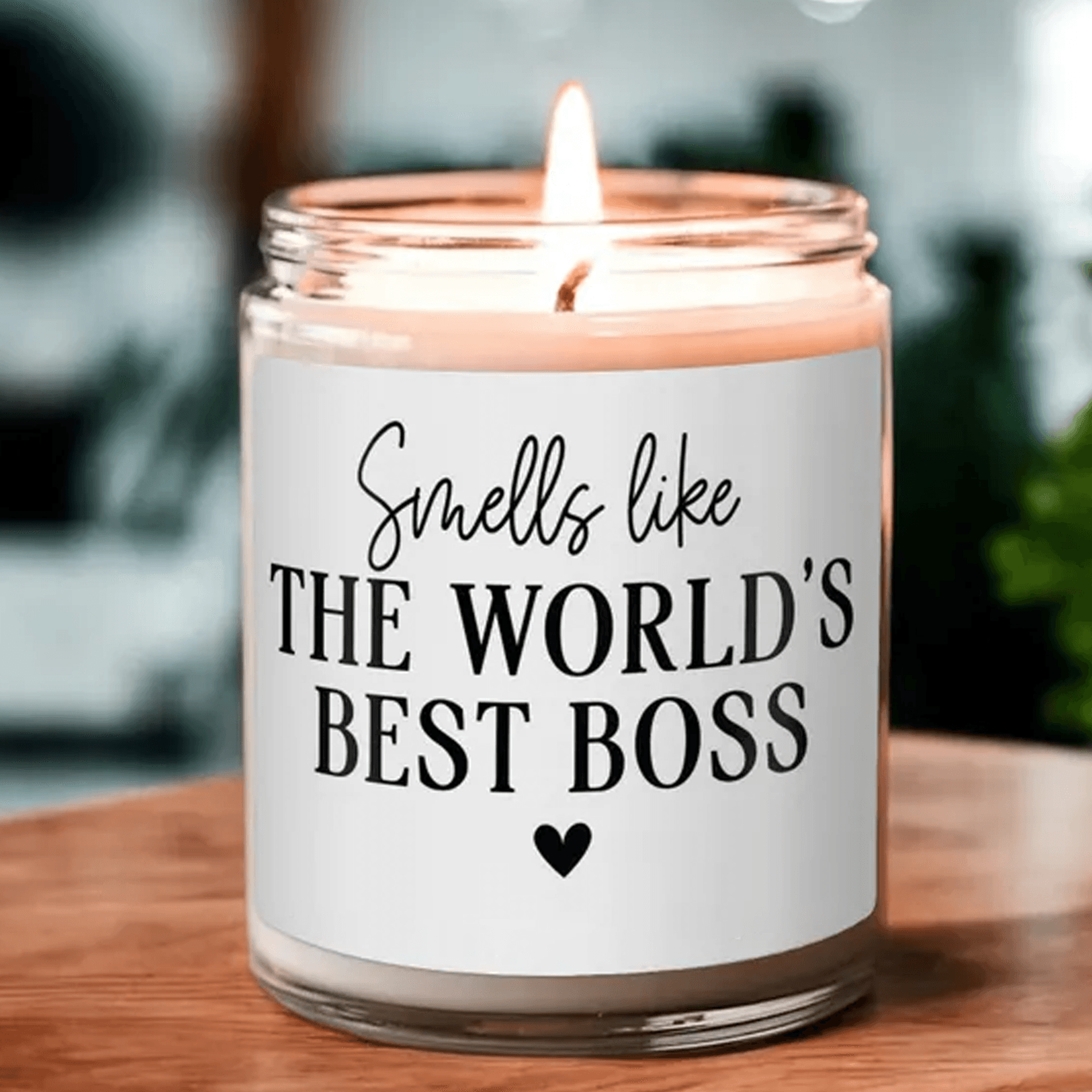smells like world's best boss candle, boss appreciation gift, manager thank you soy candle, office gift, boss day gift,