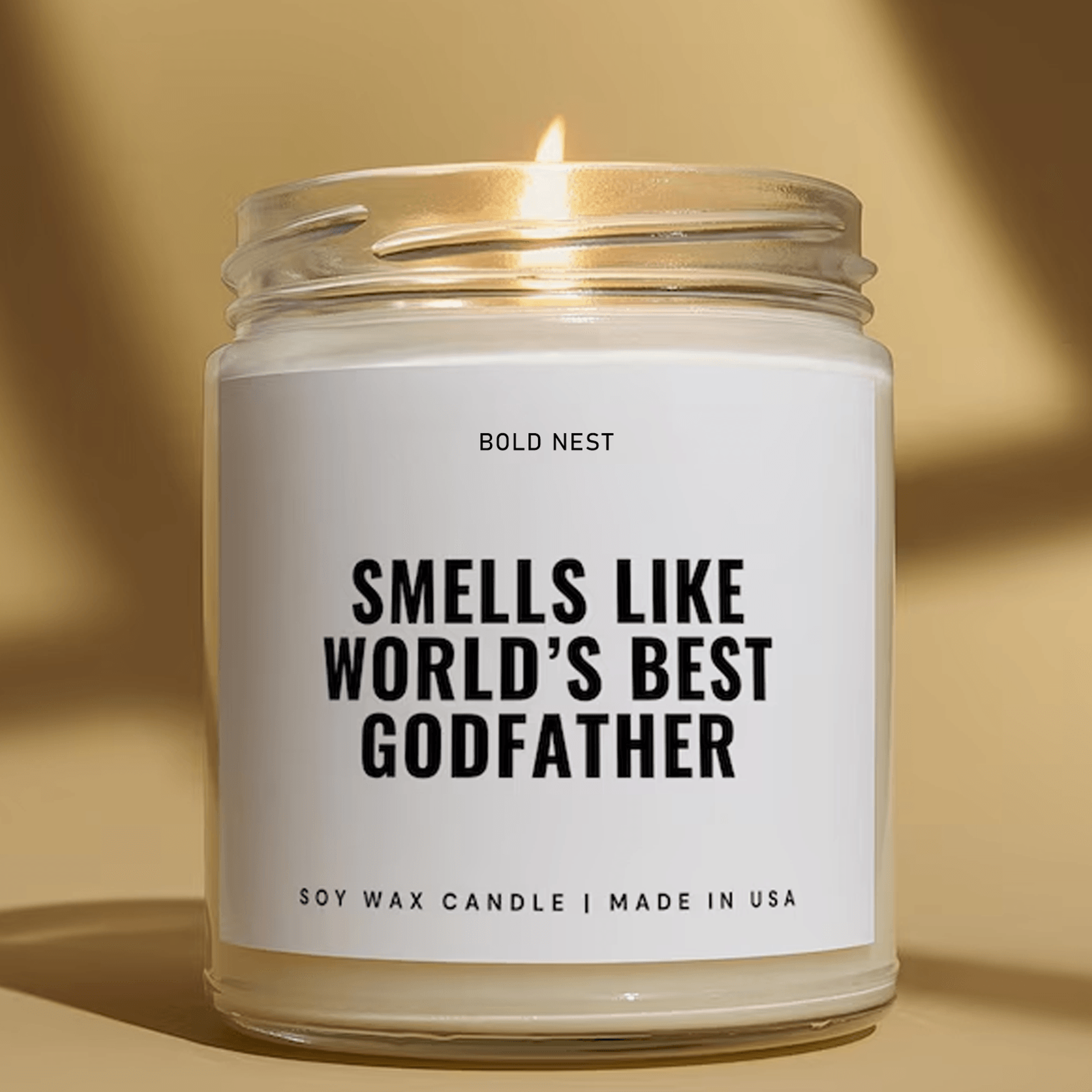 world's best godfather candle, godfather proposal gift, funny soy candle, baptism gift, godparent keepsake