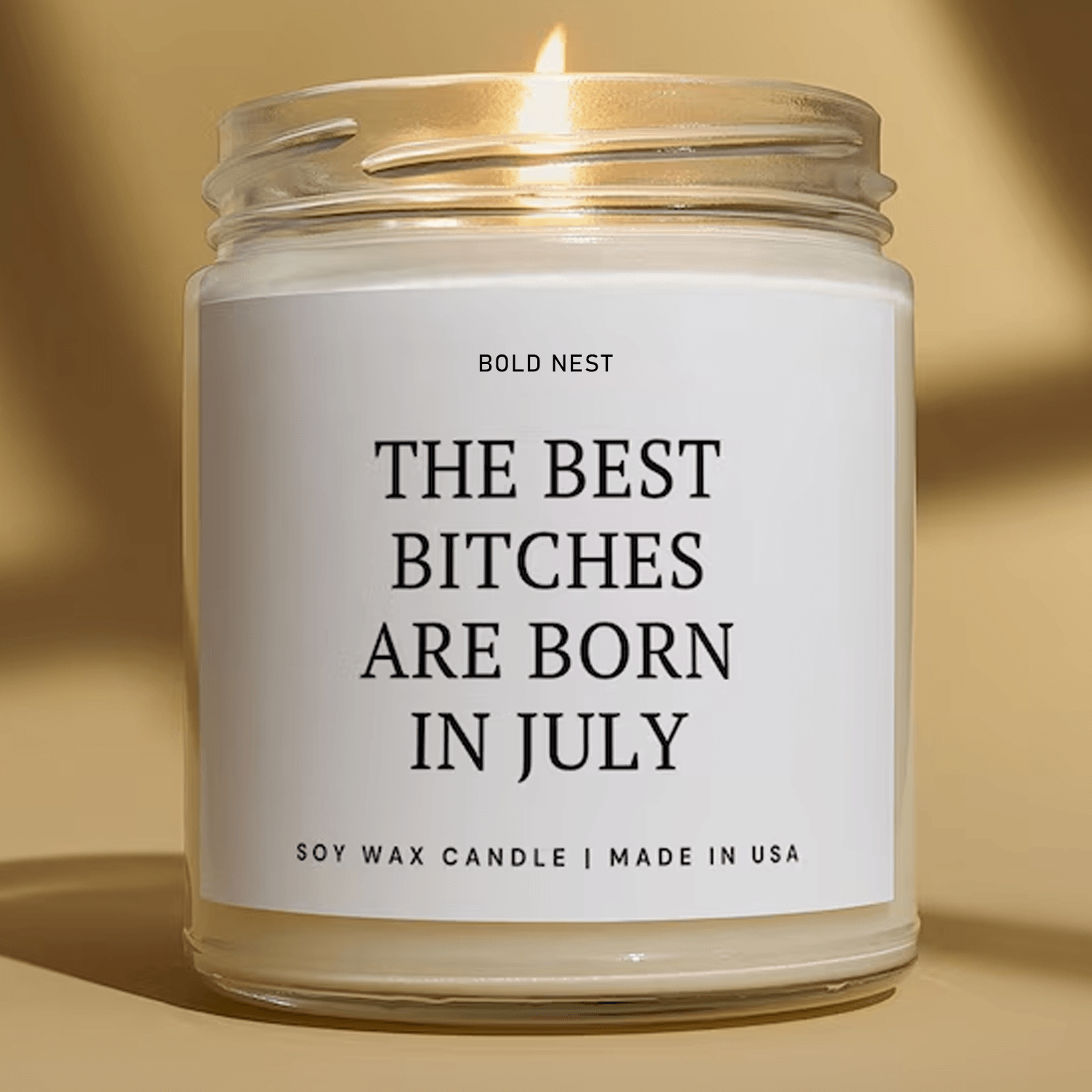 funny july birthday candle, best friend birthday gift, bad influence soy candle, cancer leo birthday present