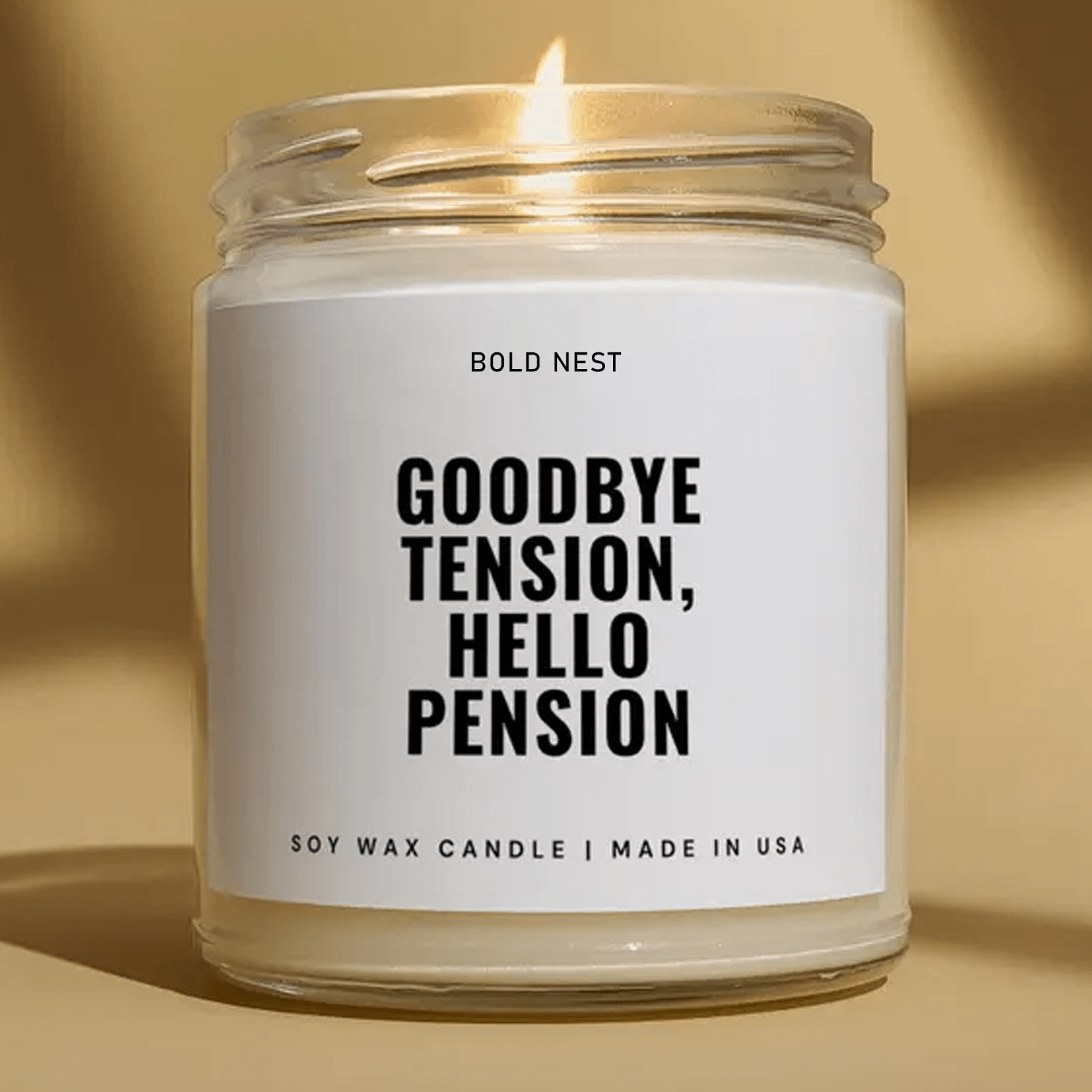 funny retirement candle, retirement party gift, coworker farewell candle, happy retirement soy gift for boss