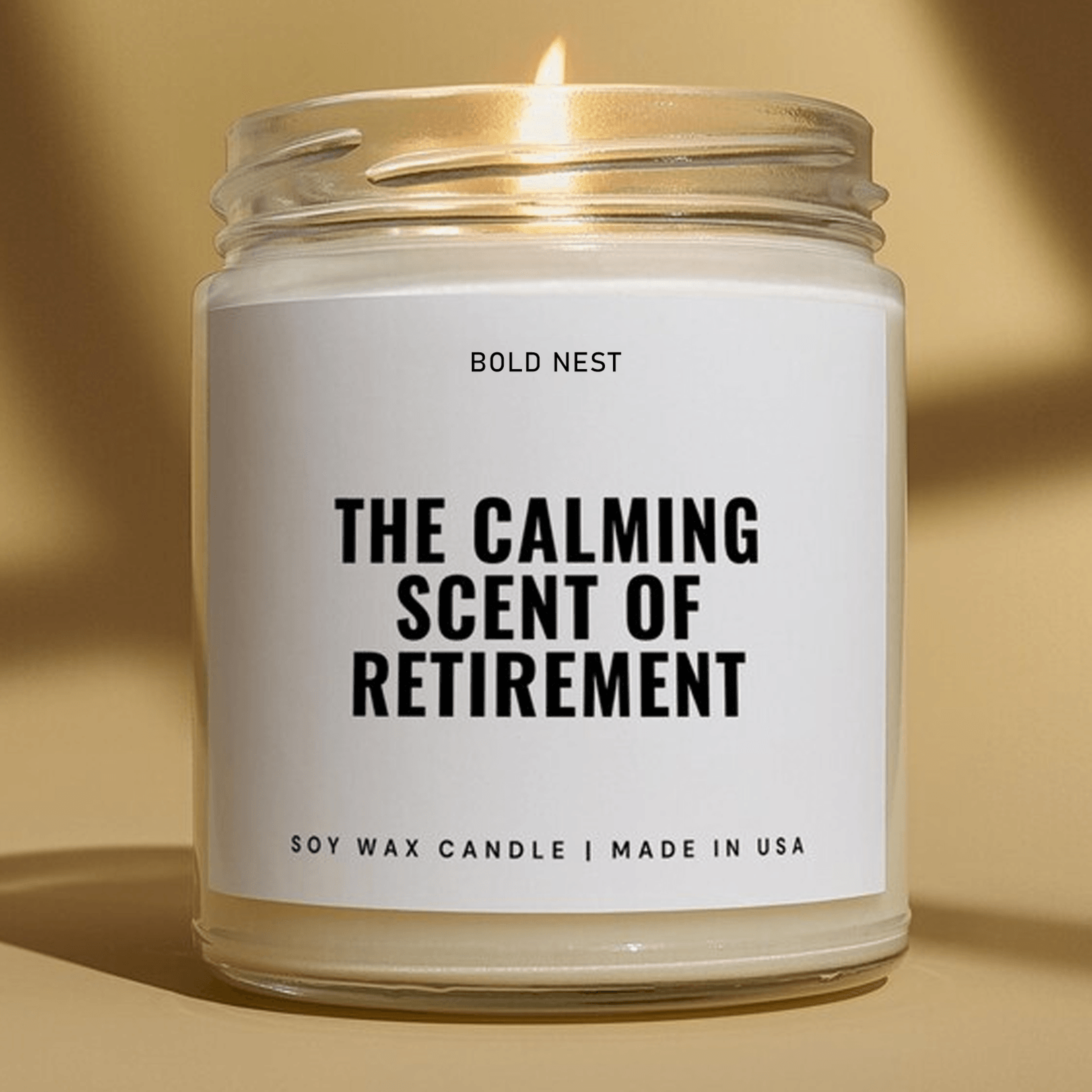funny retirement candle, happy retirement gift, retirement party candle, coworker farewell gift, soy wax keepsake