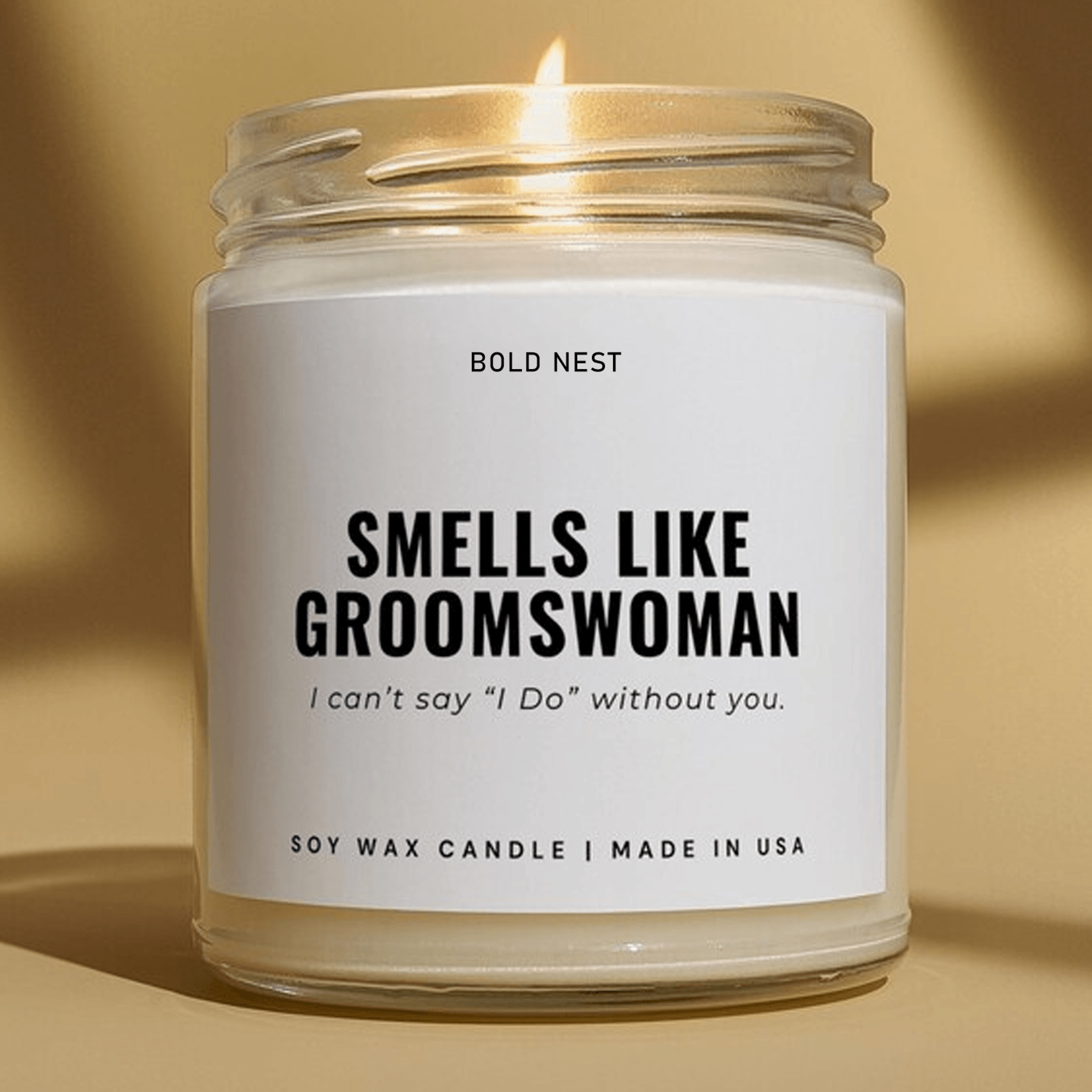 groomswoman proposal candle, will you be my groomswoman gift, funny groomswoman proposal, wedding party soy candle