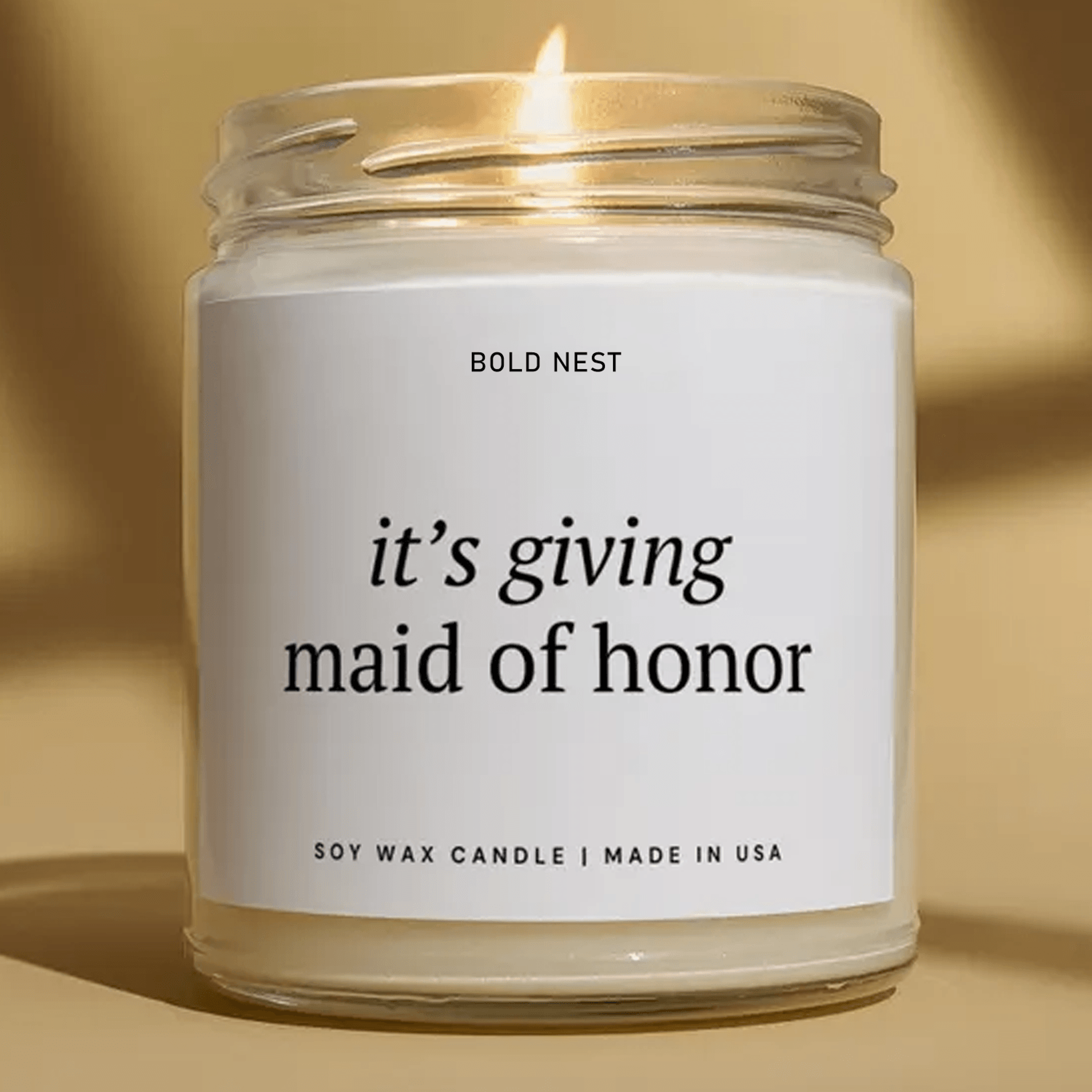 funny maid of honor proposal candle, moh proposal gift, will you be my maid of honor, bridesmaid proposal soy candle