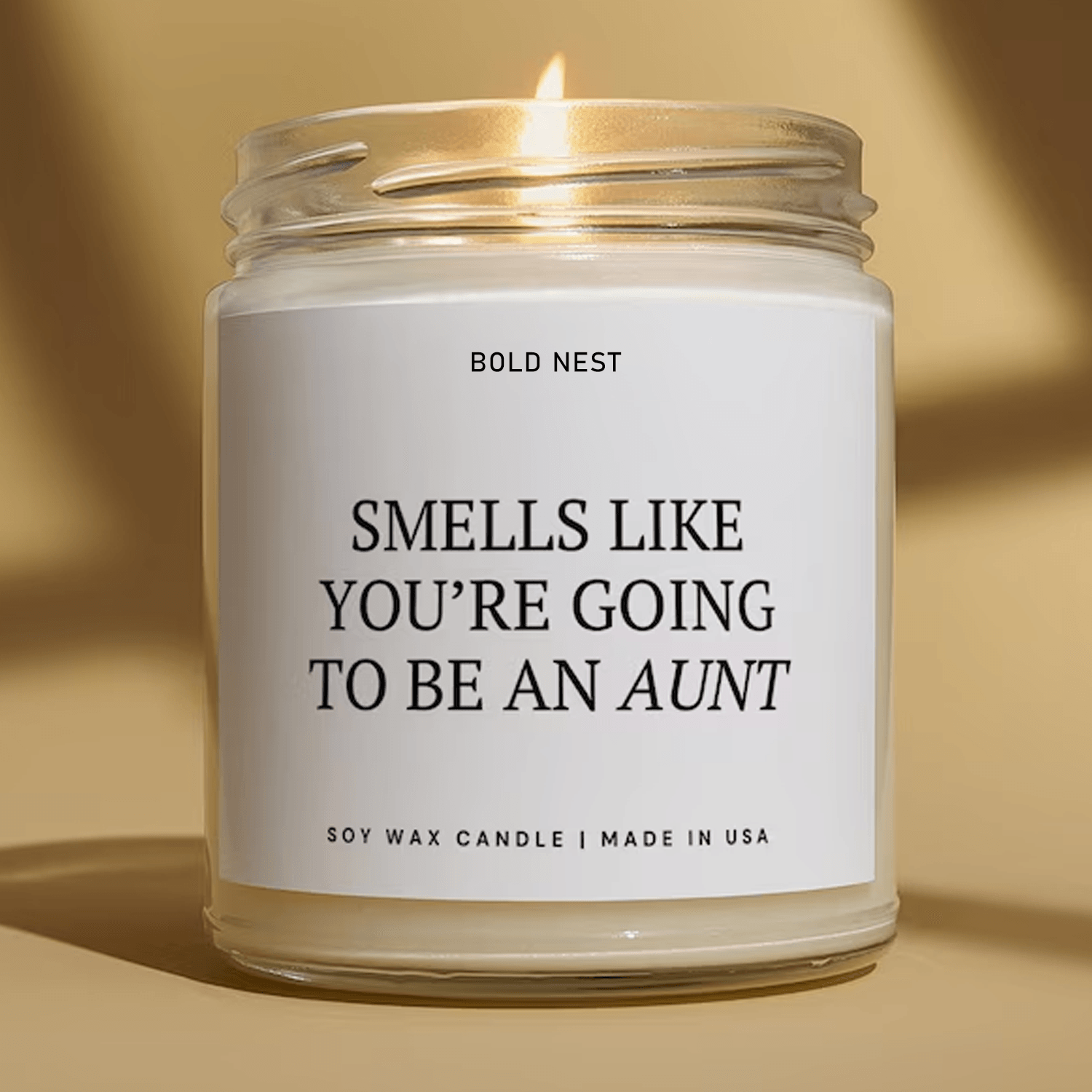 aunt proposal pregnancy announcement candle, you're going to be an aunt gift, baby reveal soy candle, new aunt keepsake