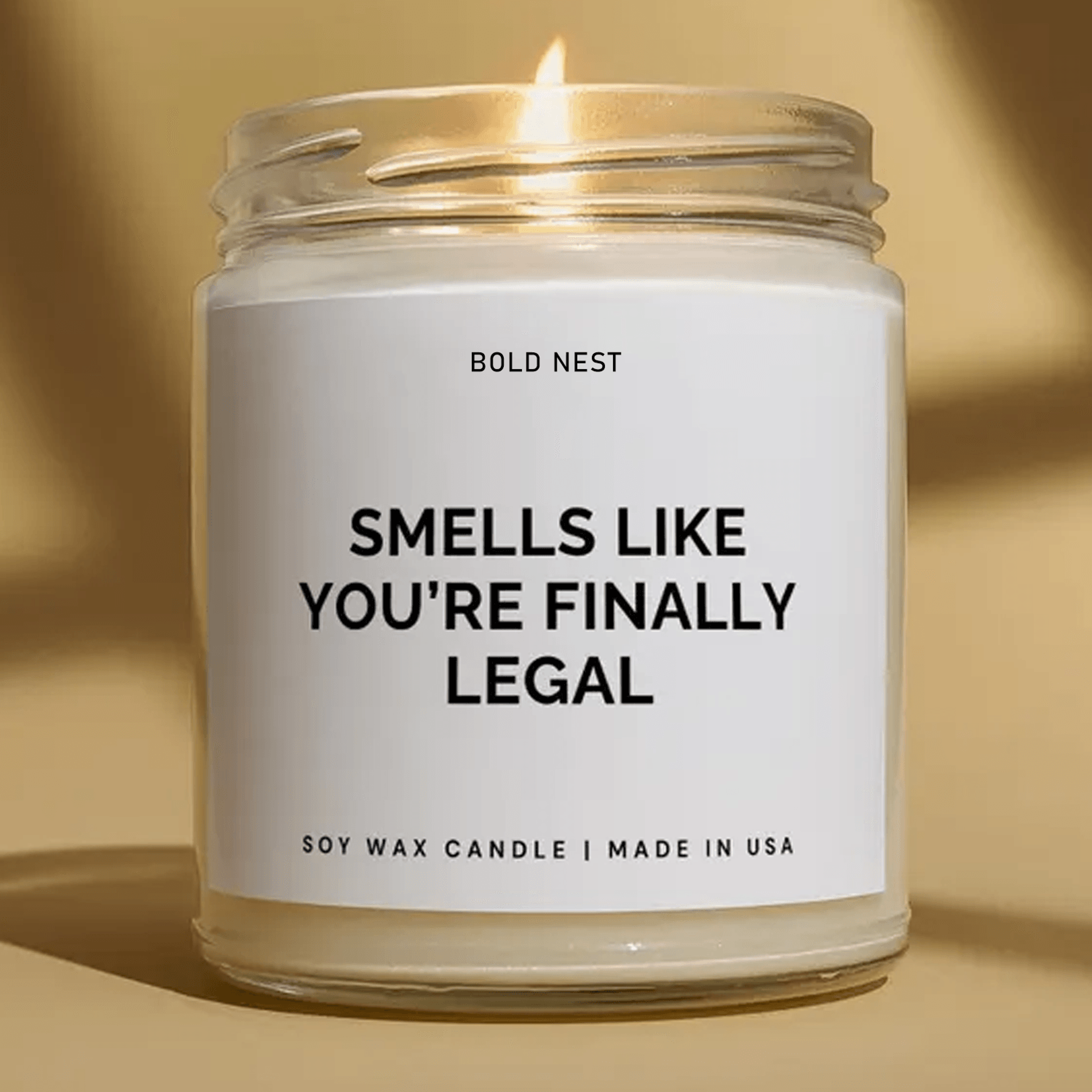 funny 21st birthday candle, 21st birthday gift for her, finally legal soy candle, best friend birthday gift, milestone b