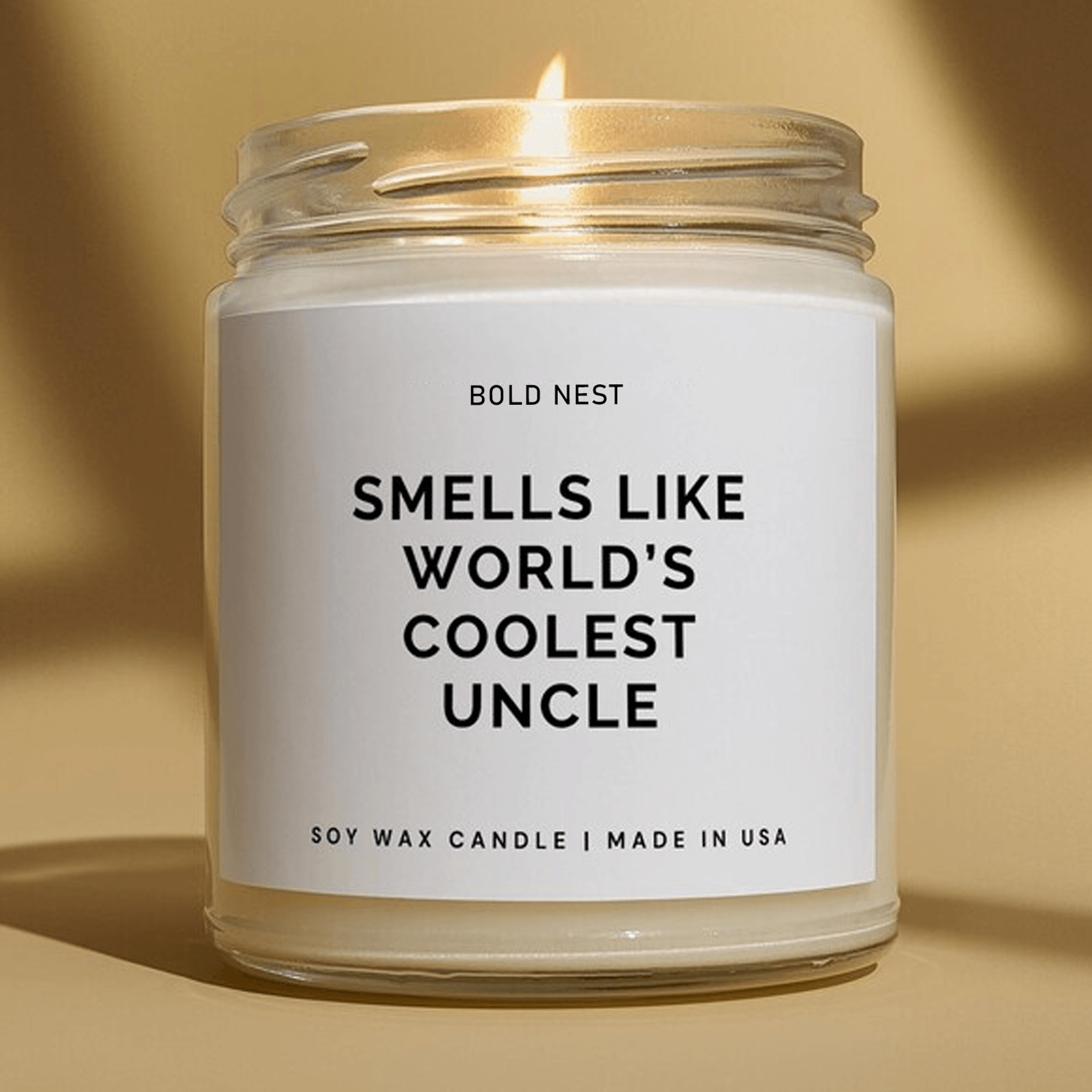 cool uncle candle, funny uncle gift, father's day gift for uncle, best uncle soy candle, birthday gift for him, funcle p
