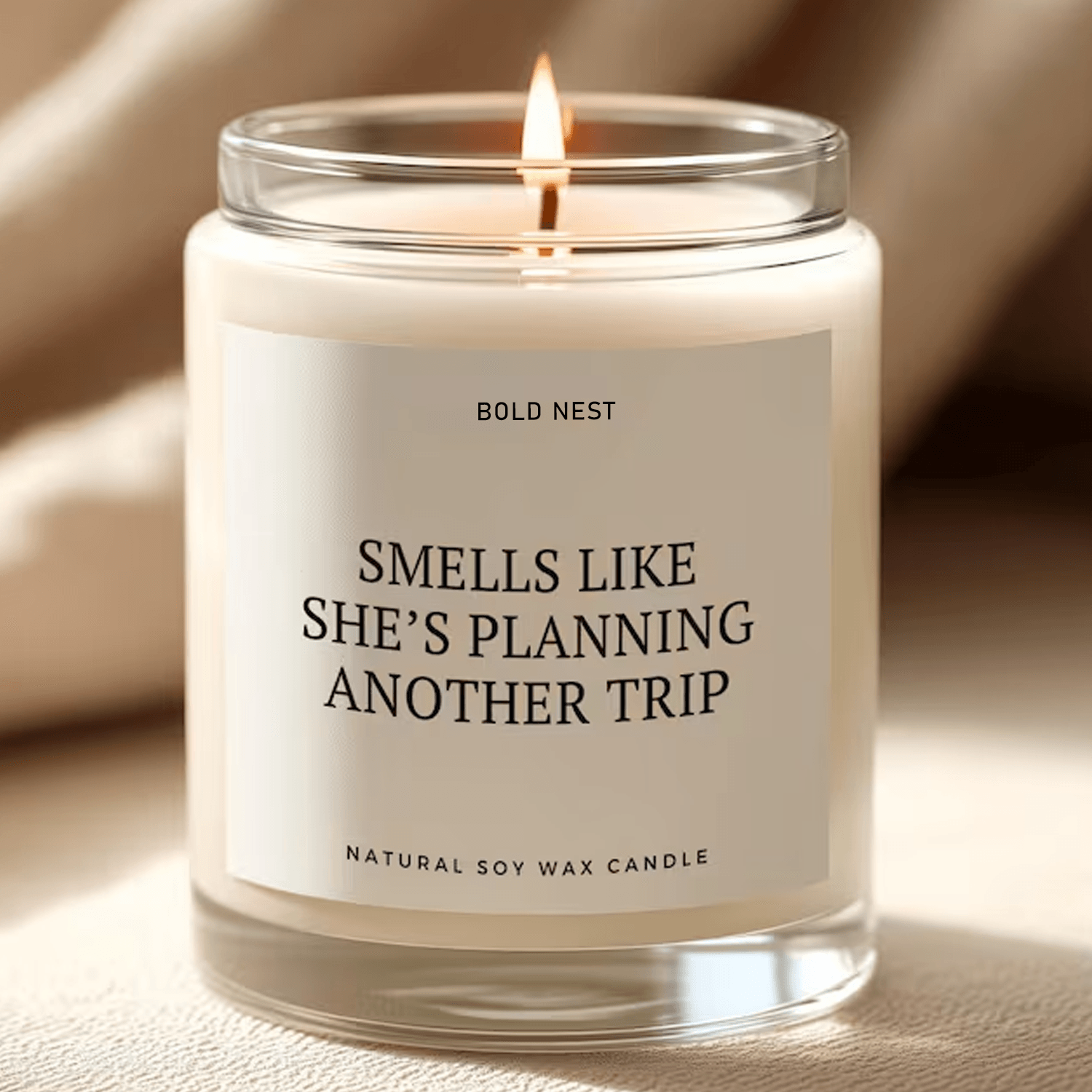 funny traveler candle, travel lover gift, travel agent gift, wanderlust soy candle, vacation planning gift, world travel