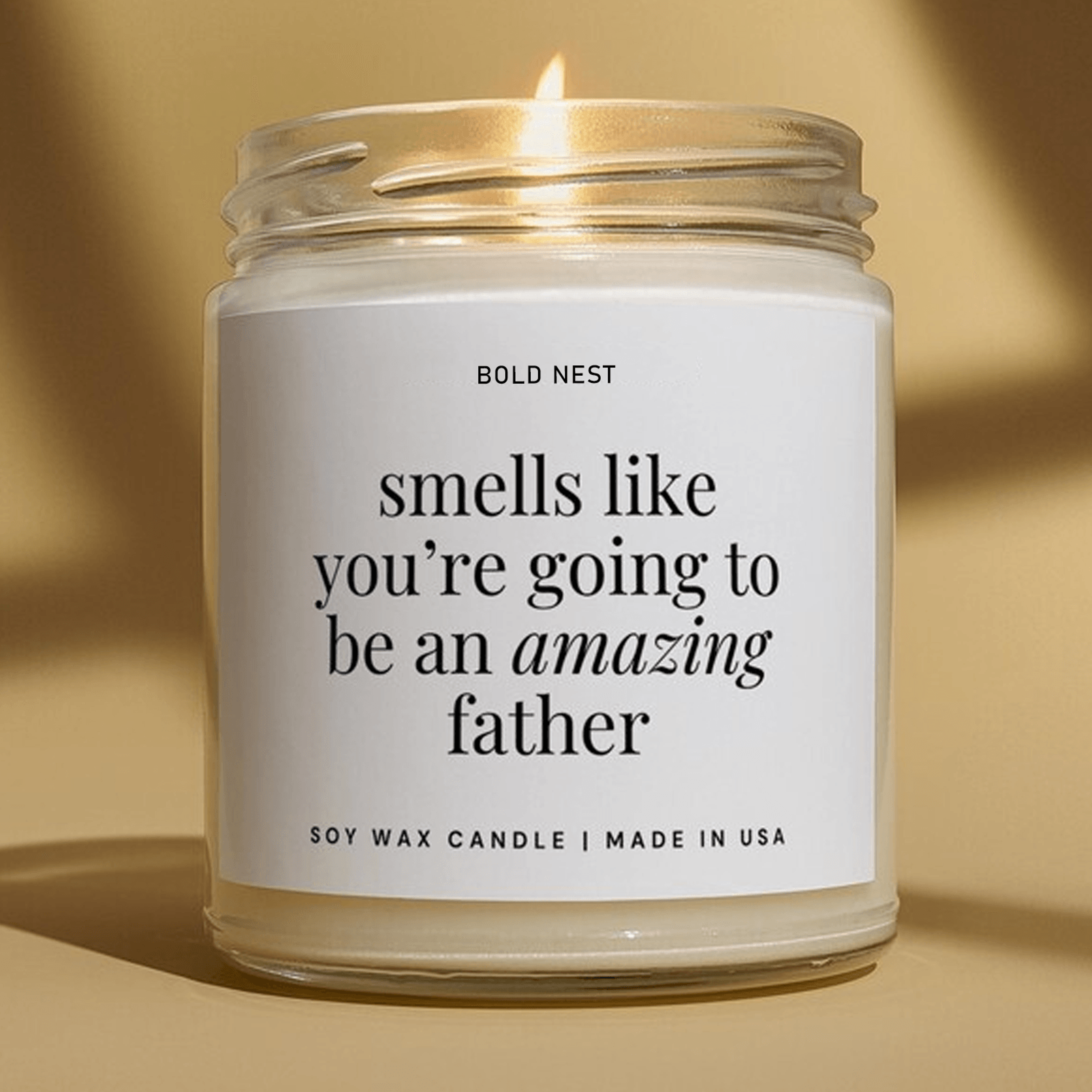 first time dad candle, new dad gift, father's day gift for dad to be, expecting dad soy candle, pregnancy announcement g
