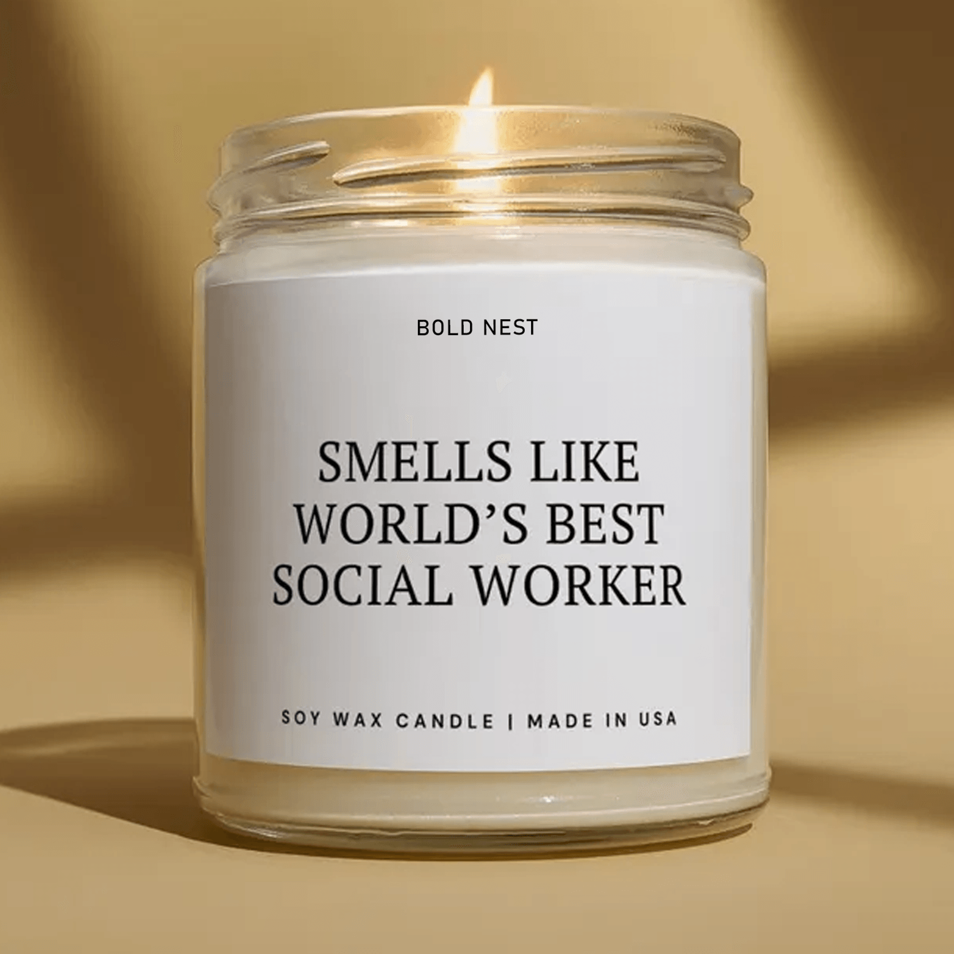 social worker candle, social worker appreciation gift, msw gift, lcsw soy candle, thank you gift for social worker