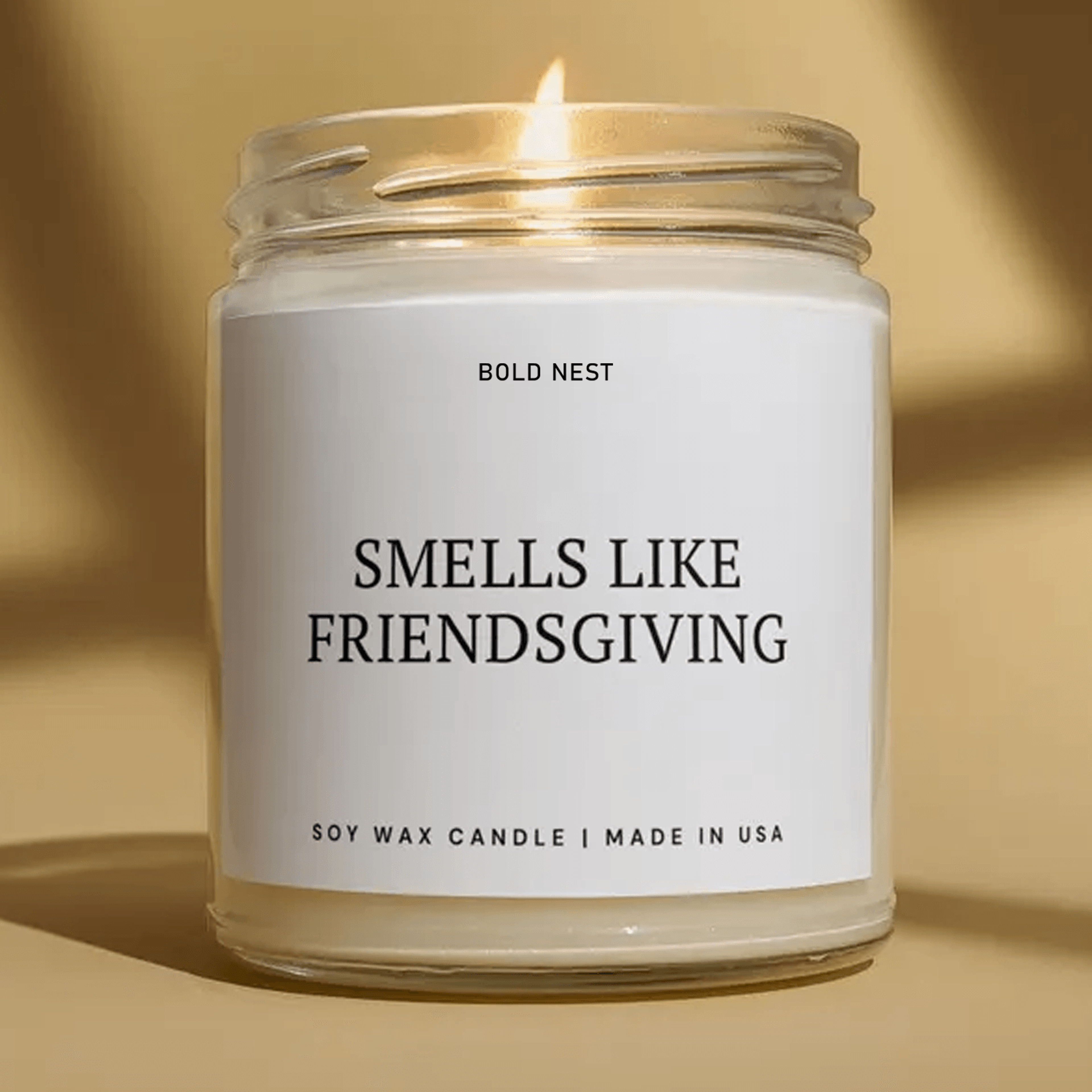 friendsgiving candle, thanksgiving gift for friends, fall scented candle, hostess gift, friendsgiving decor