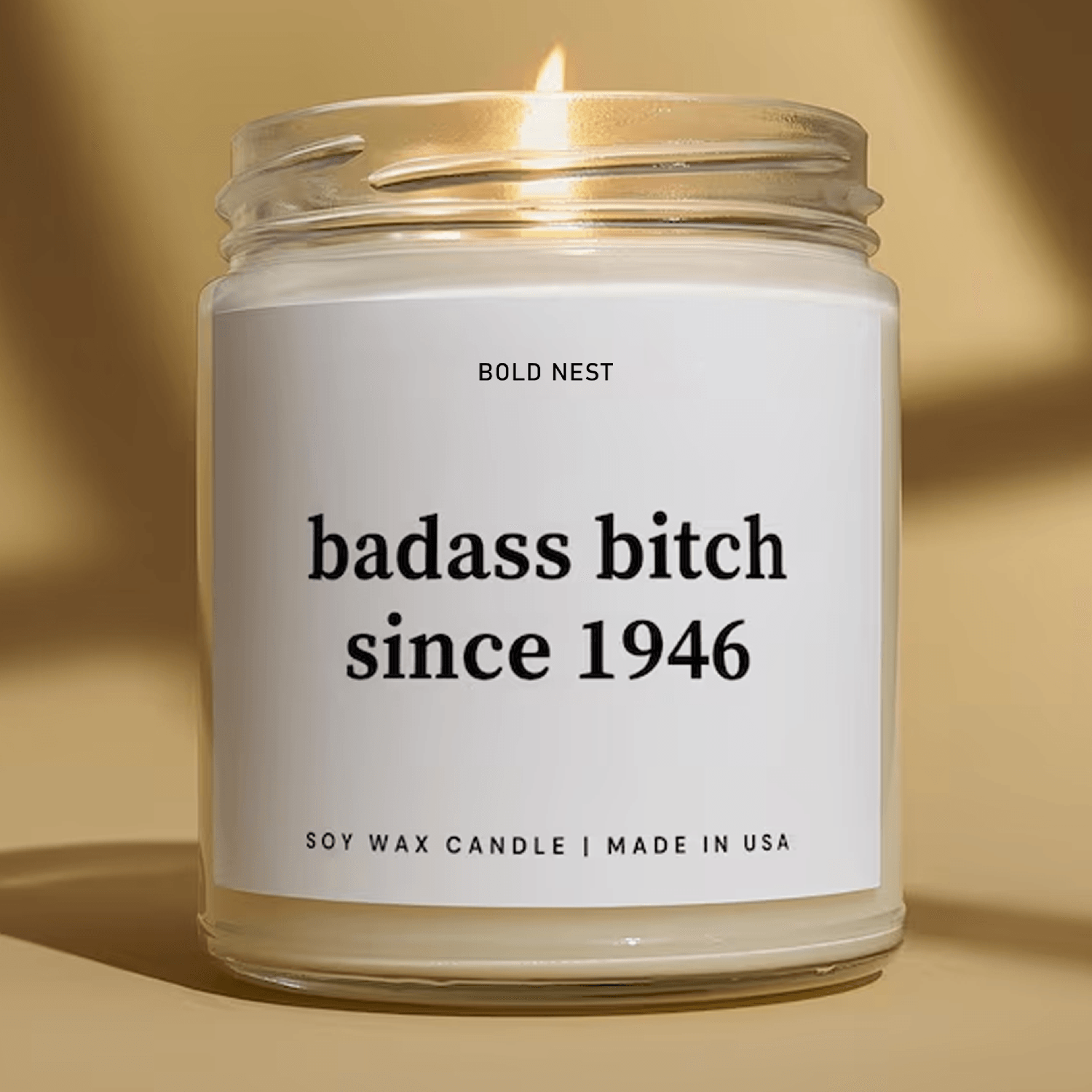 funny 80th birthday candle, badass bitch since 1946, 80th birthday gift for her, milestone birthday candle