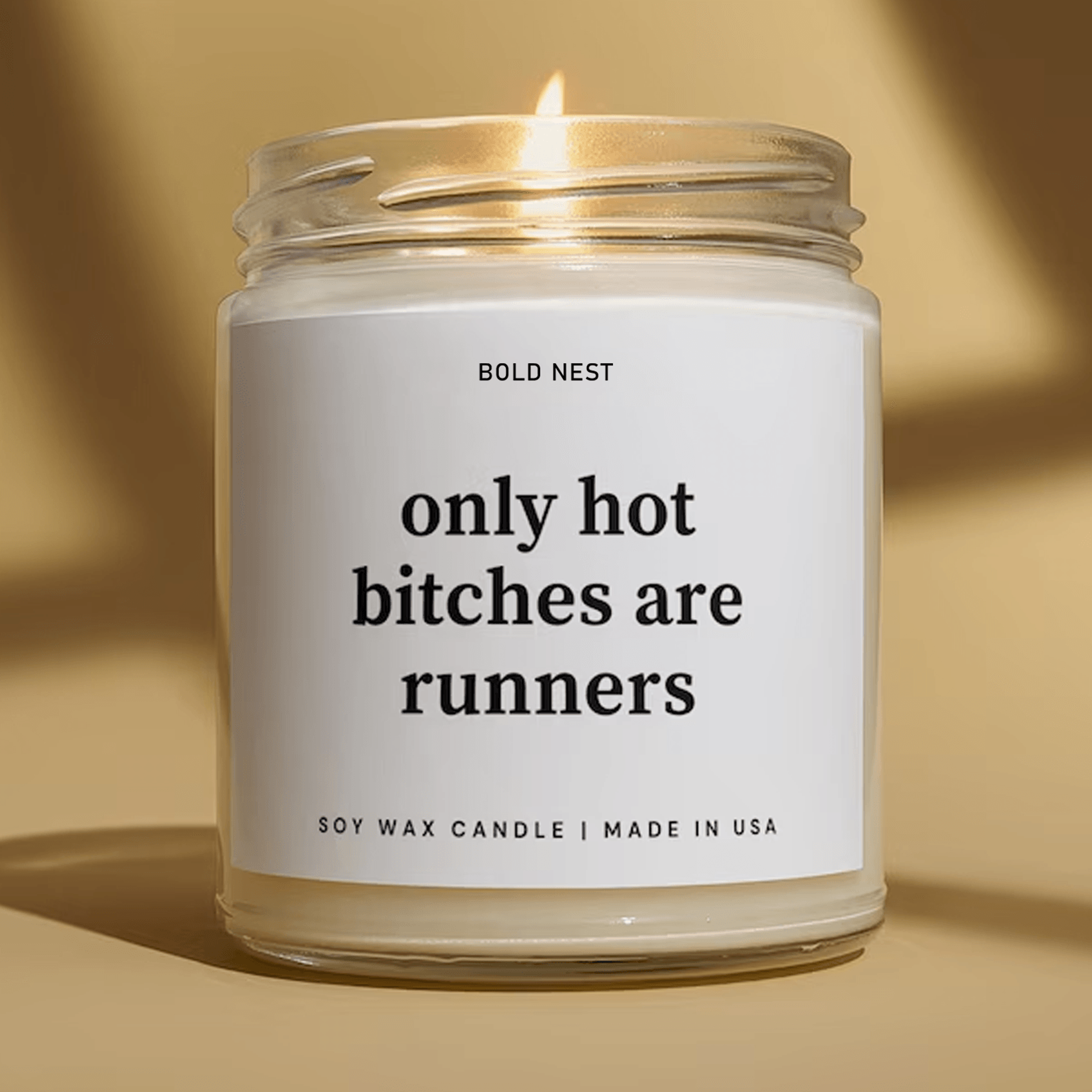 hot bitches are runners candle, funny runner gift, marathon runner candle, running gift for women, trail runner gift