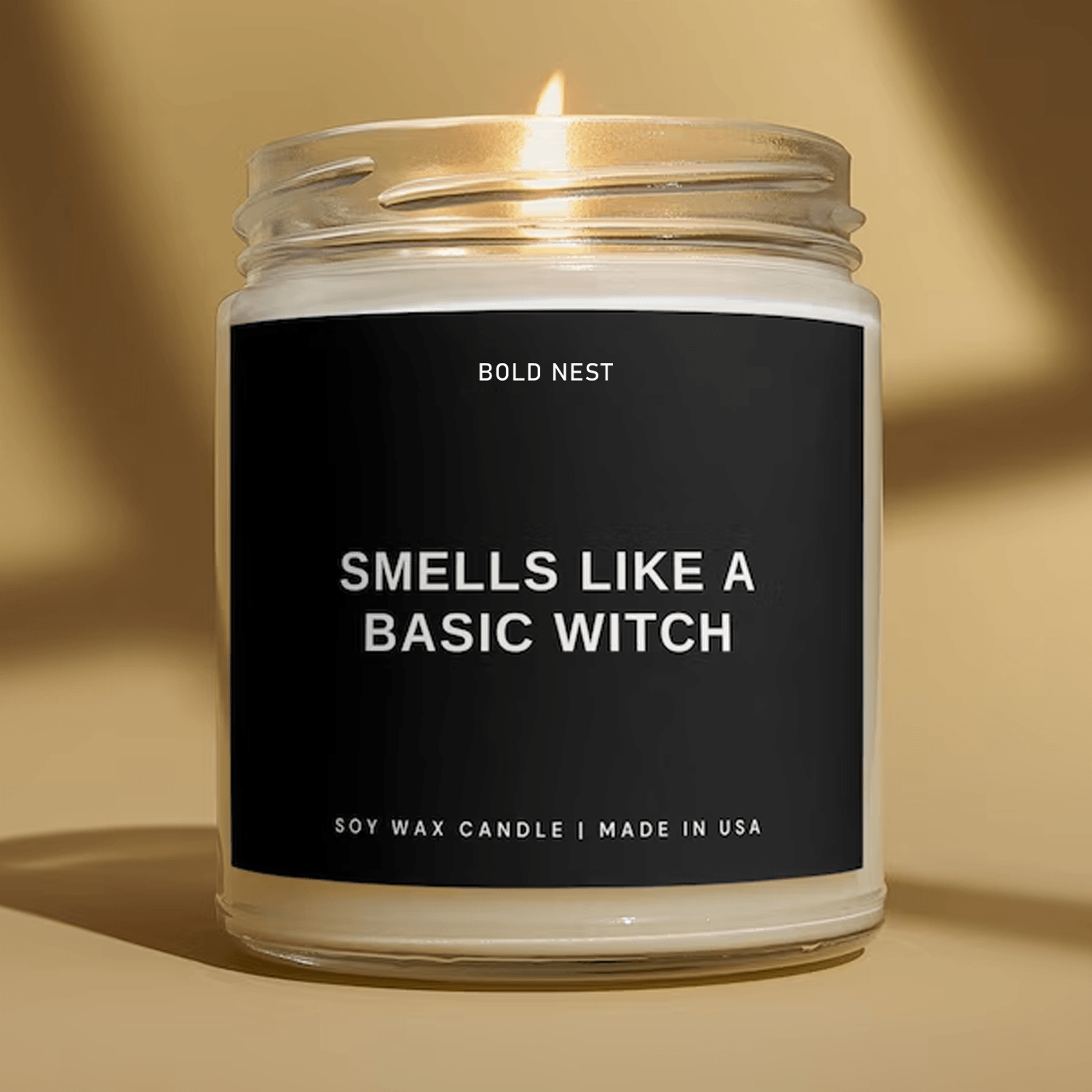 basic witch halloween candle, funny halloween gift, spooky season candle, witchy fall decor, ghost lover gift, autumn ca