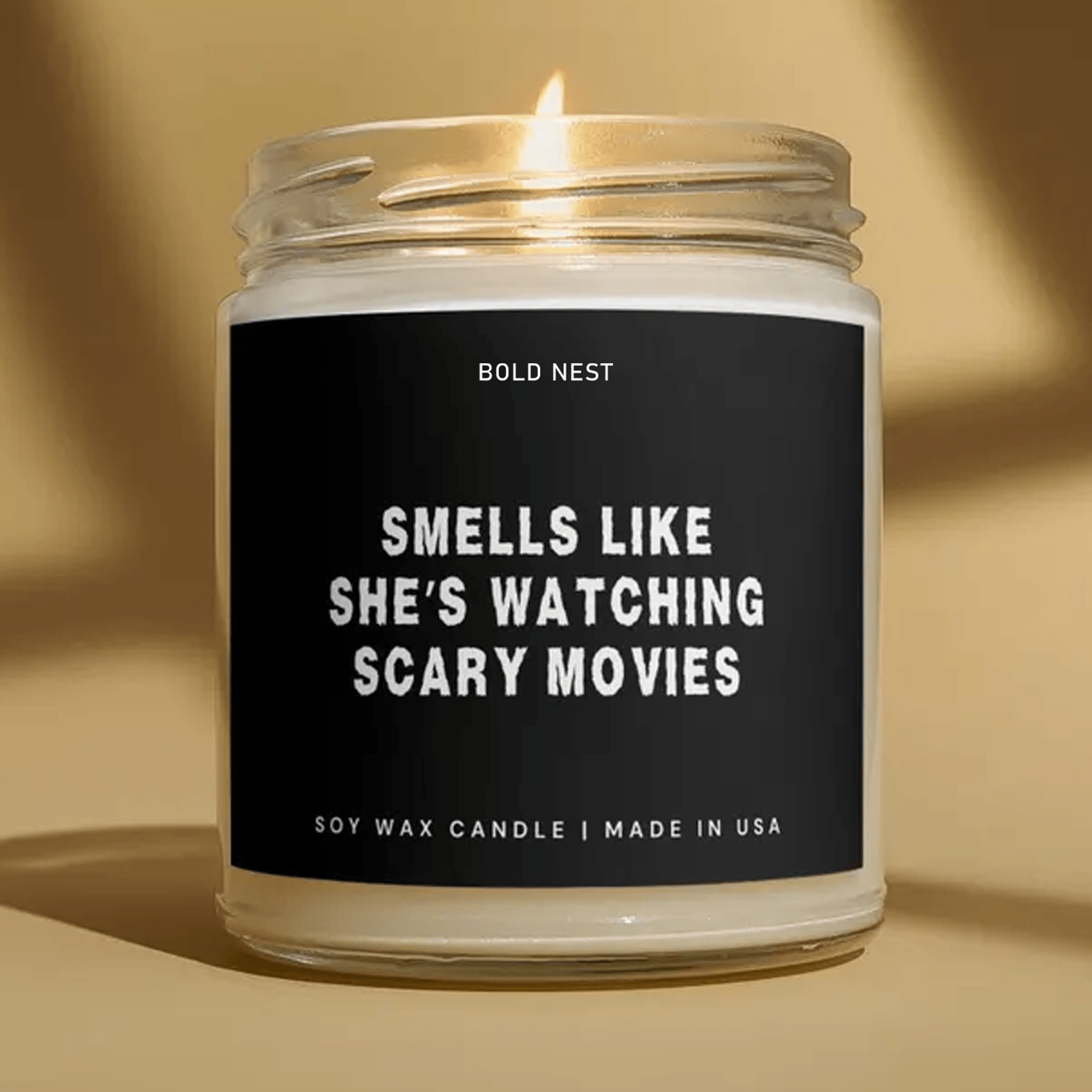 funny halloween horror movie candle, horror movie lover gift, spooky season candle, halloween decor, scary movie night g