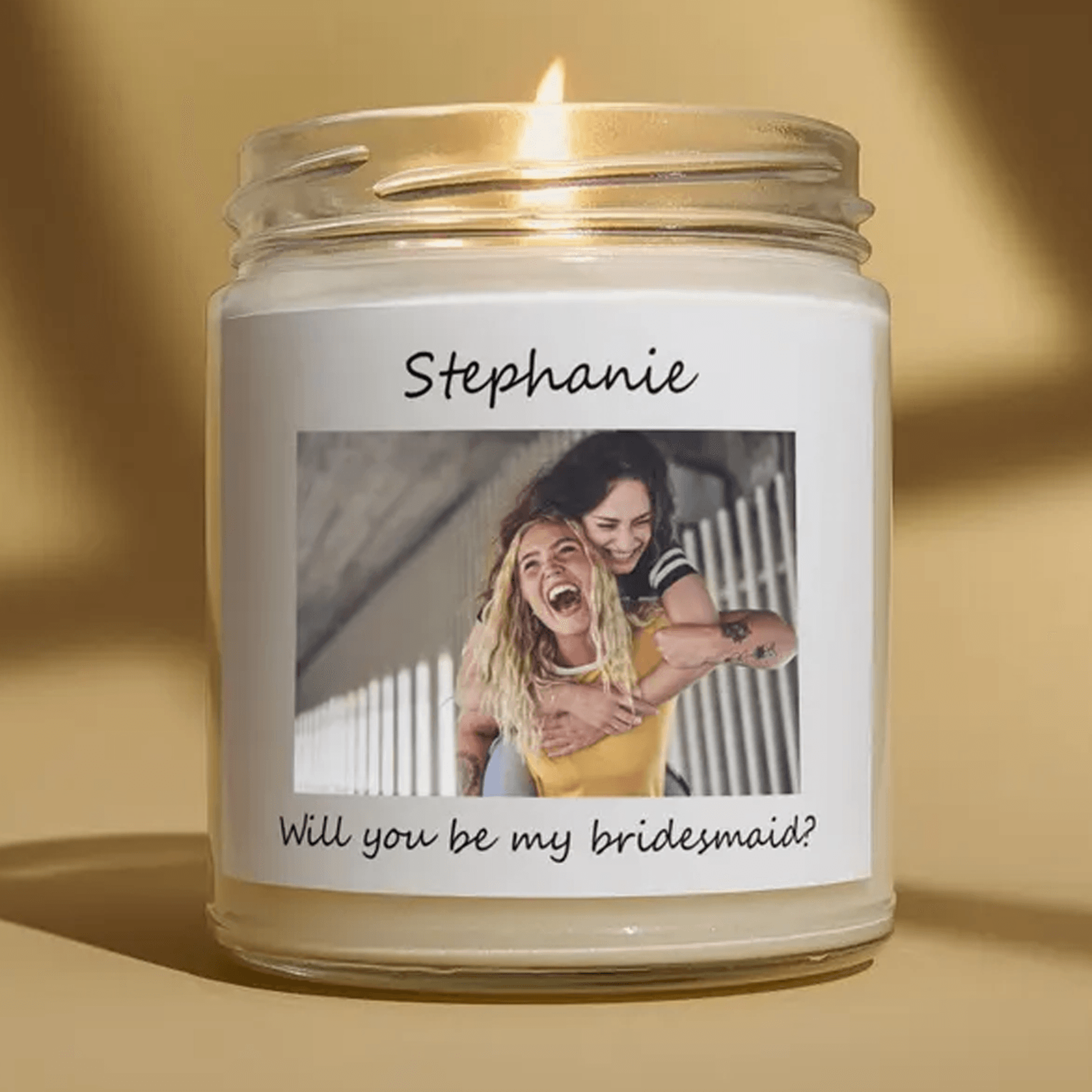 personalized bridesmaid proposal candle, will you be my bridesmaid gift, maid of honor proposal, bridal party gift, wedd