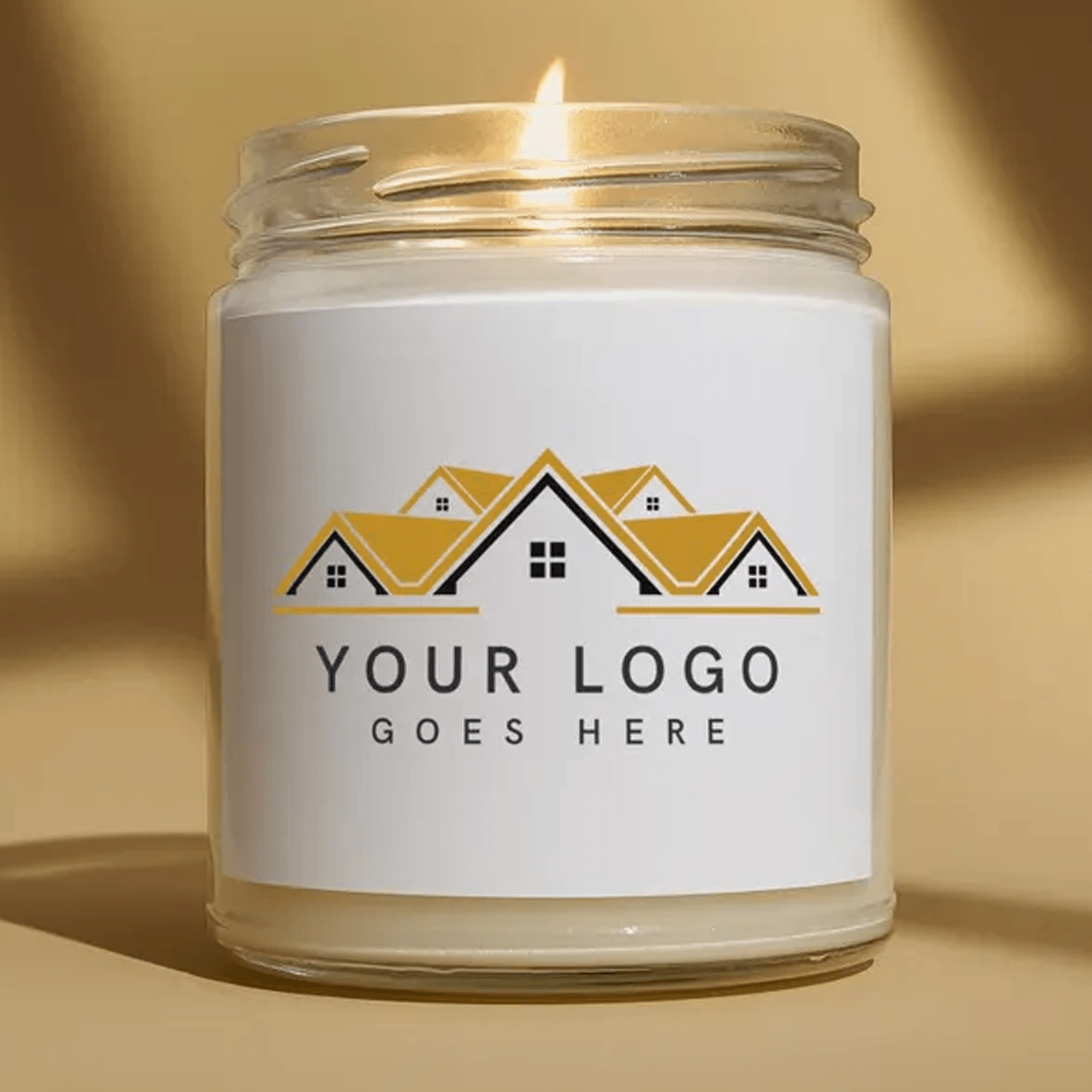 business logo candle, personalized realtor closing gift, custom logo candle, client appreciation gift, corporate branded