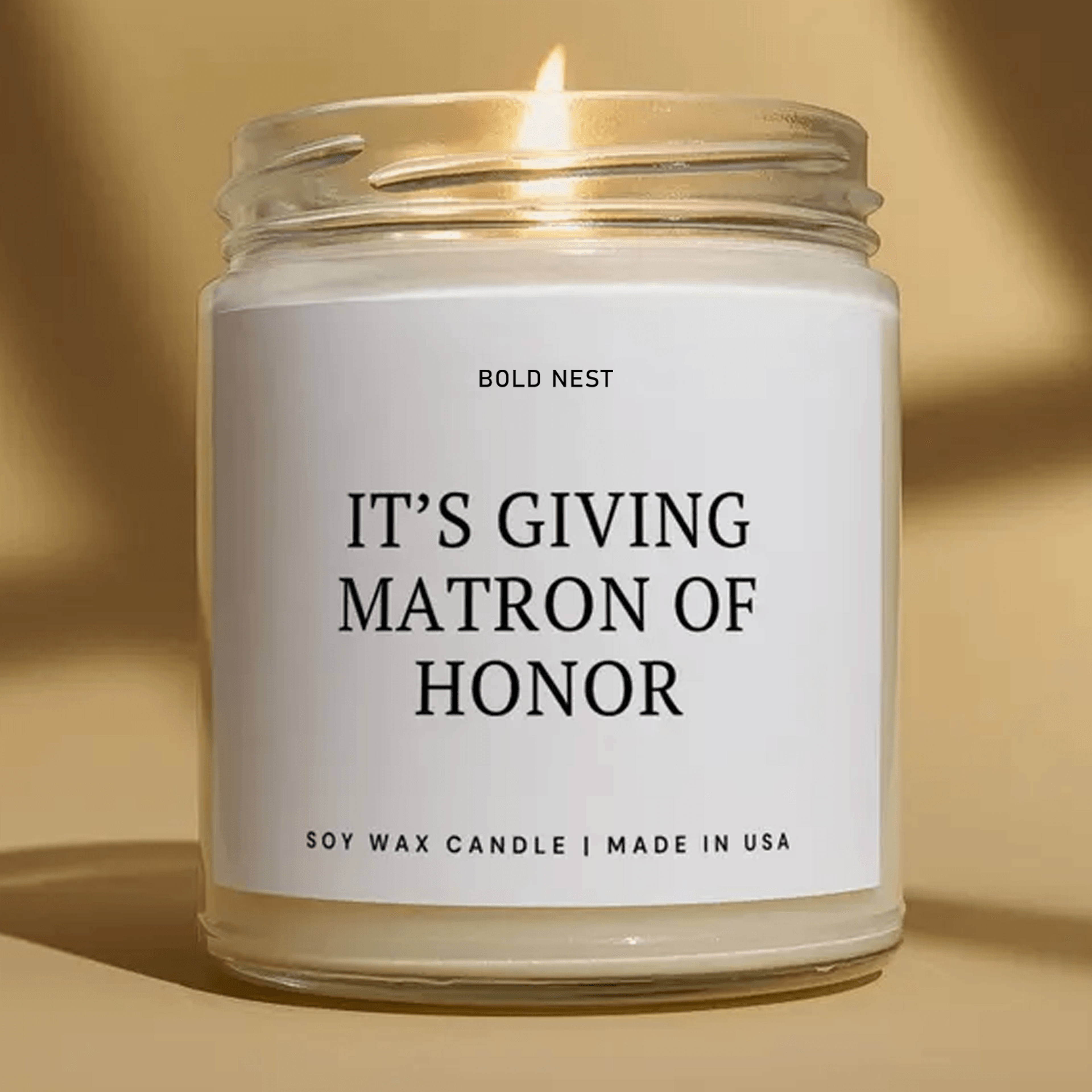 it's giving matron of honor candle, funny matron of honor gift, matron of honor proposal, bridal party gift, wedding pro