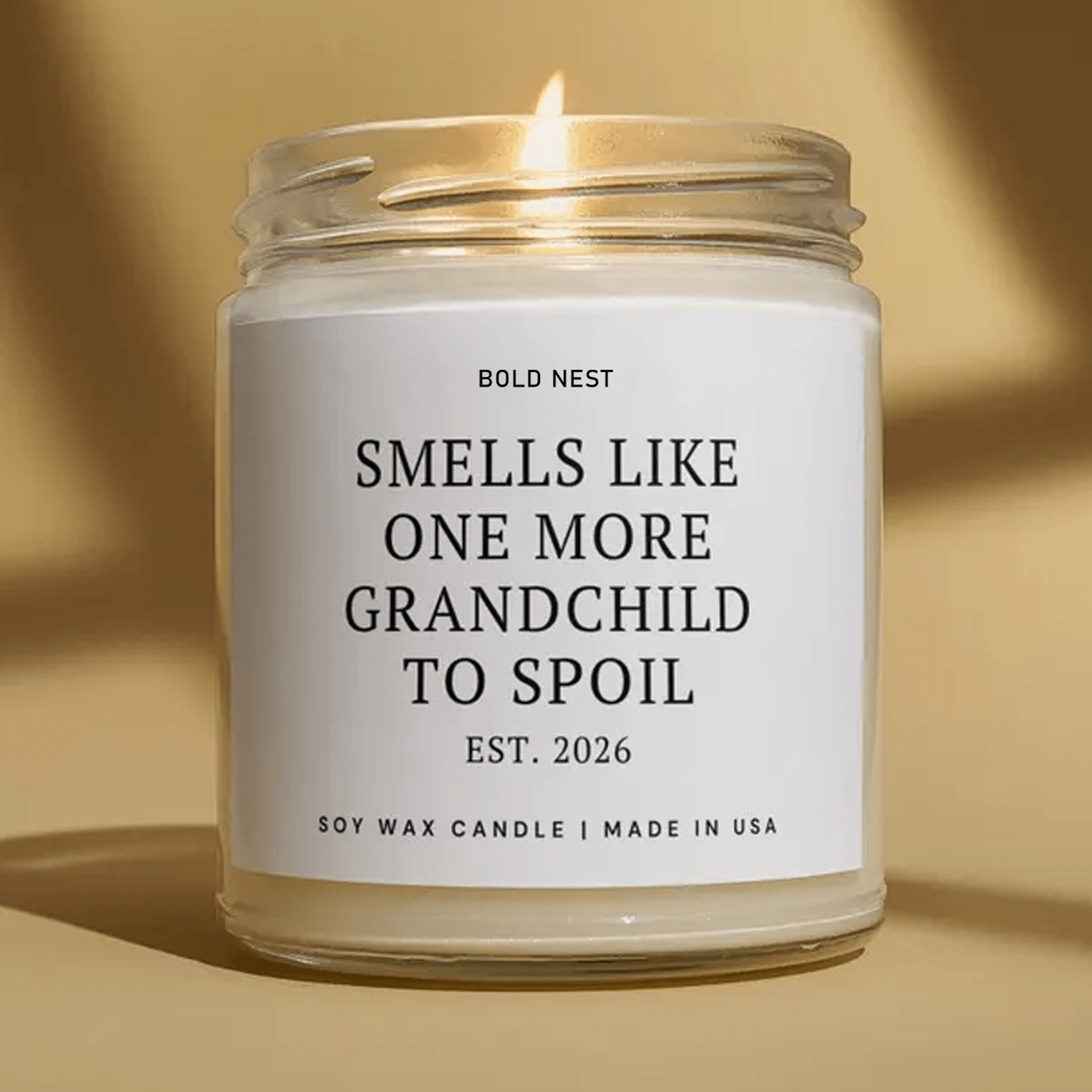 grandparents pregnancy announcement candle, promoted to grandma grandpa gift, baby reveal candle, new grandparents gift,