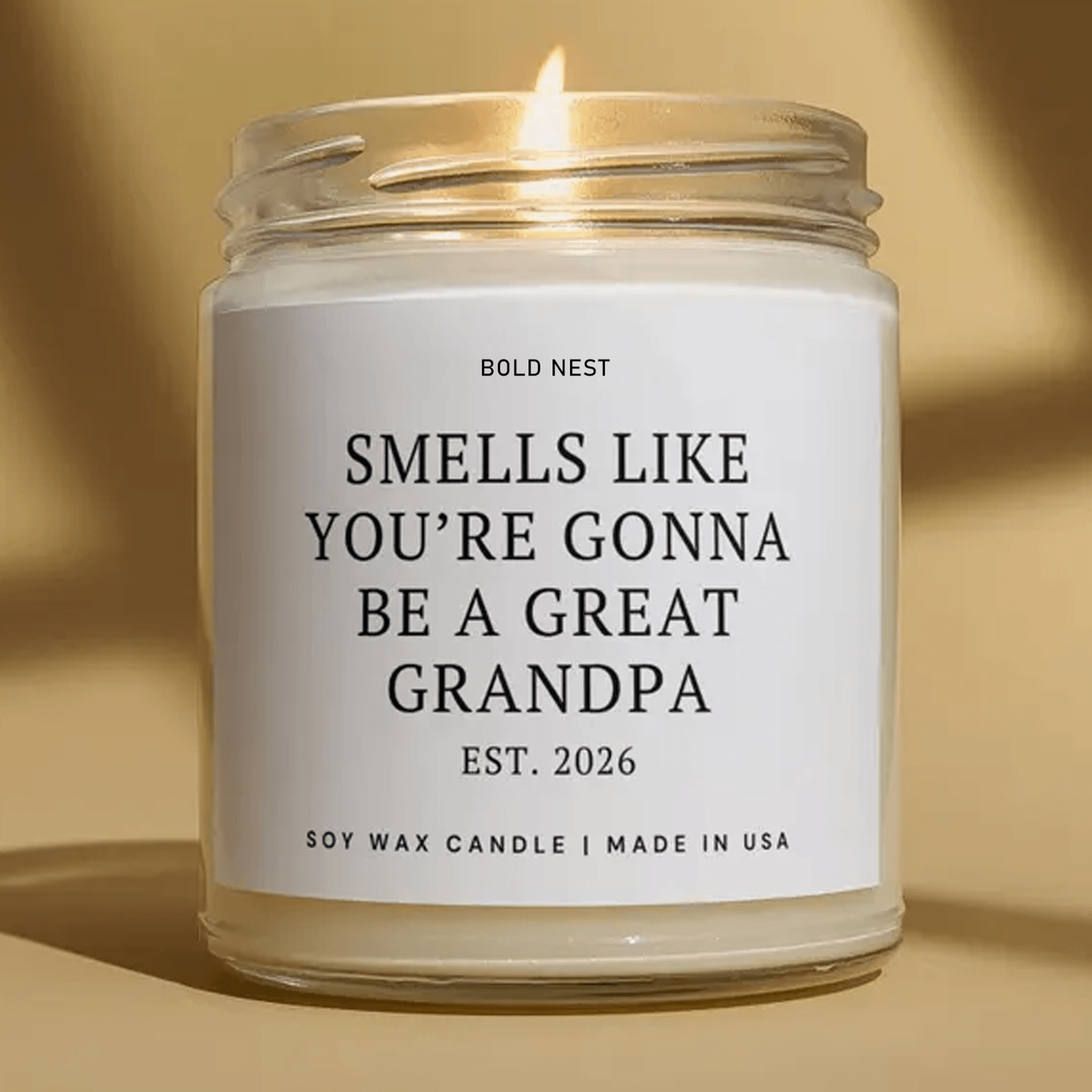 great grandpa baby announcement candle, great grandpa gift, pregnancy announcement candle, baby reveal gift, new great g