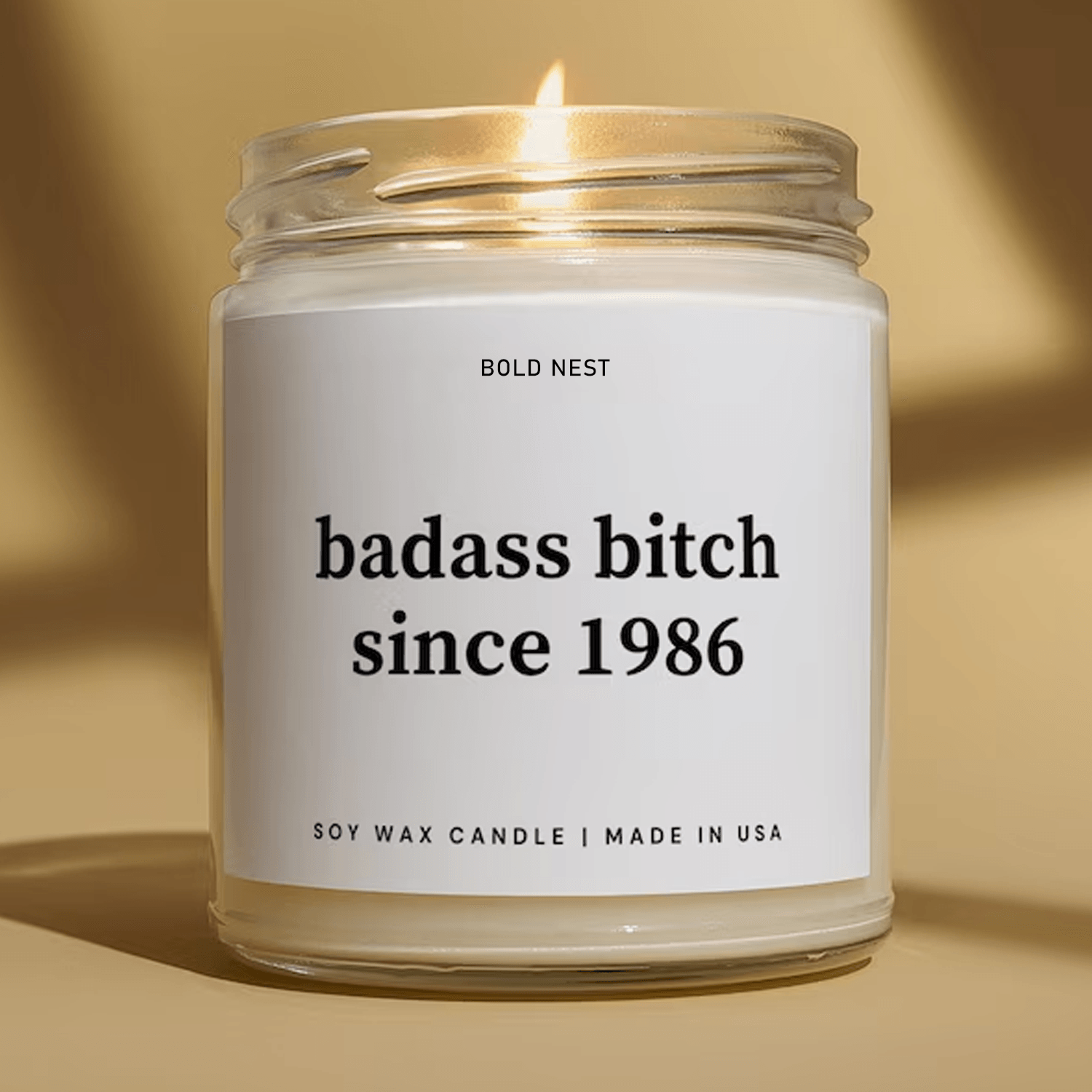 funny 40th birthday candle, badass bitch since 1986 candle, 40th birthday gift for her, milestone birthday gift