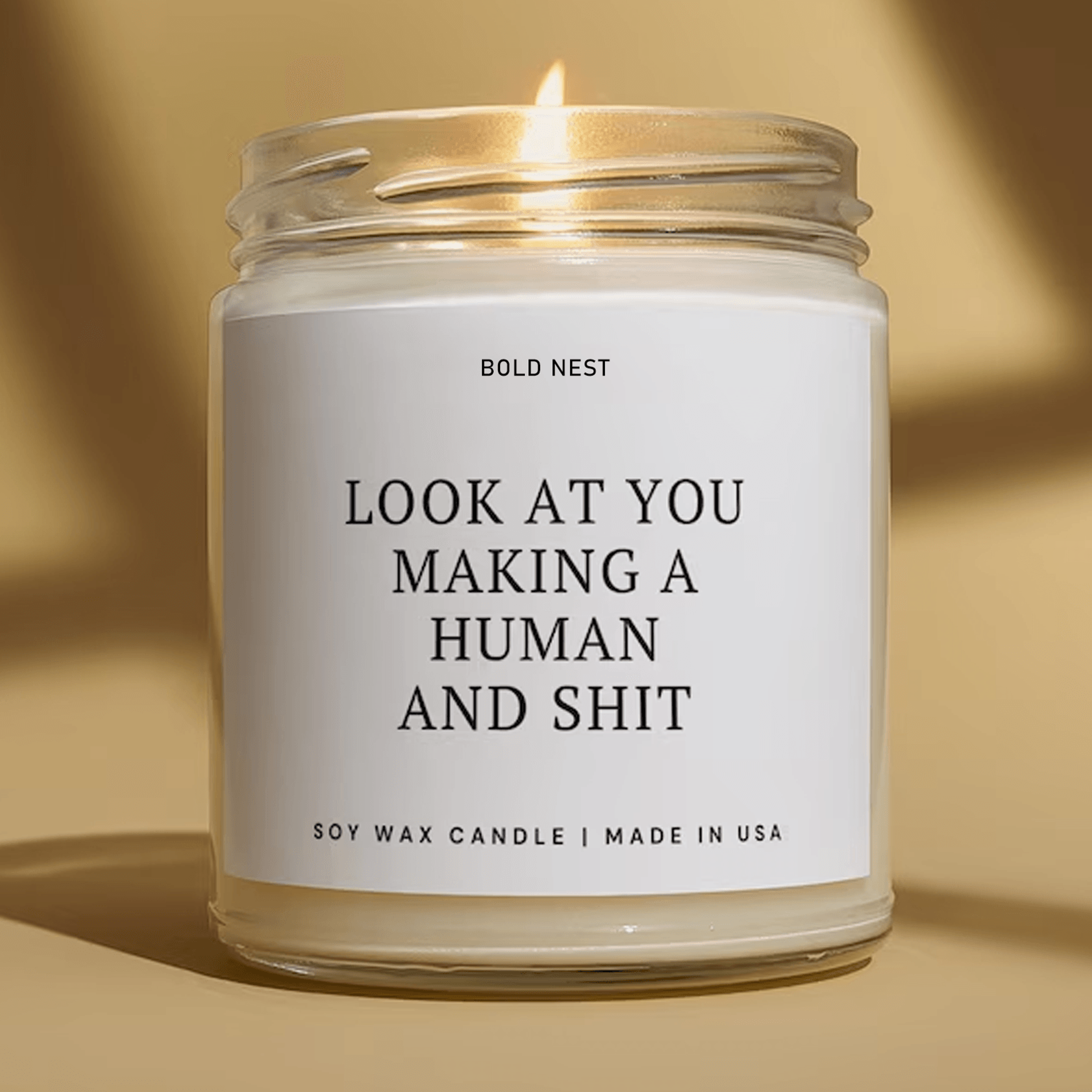 expecting parents candle, funny baby shower gift, pregnancy gift for new parents, baby announcement candle, new mom dad