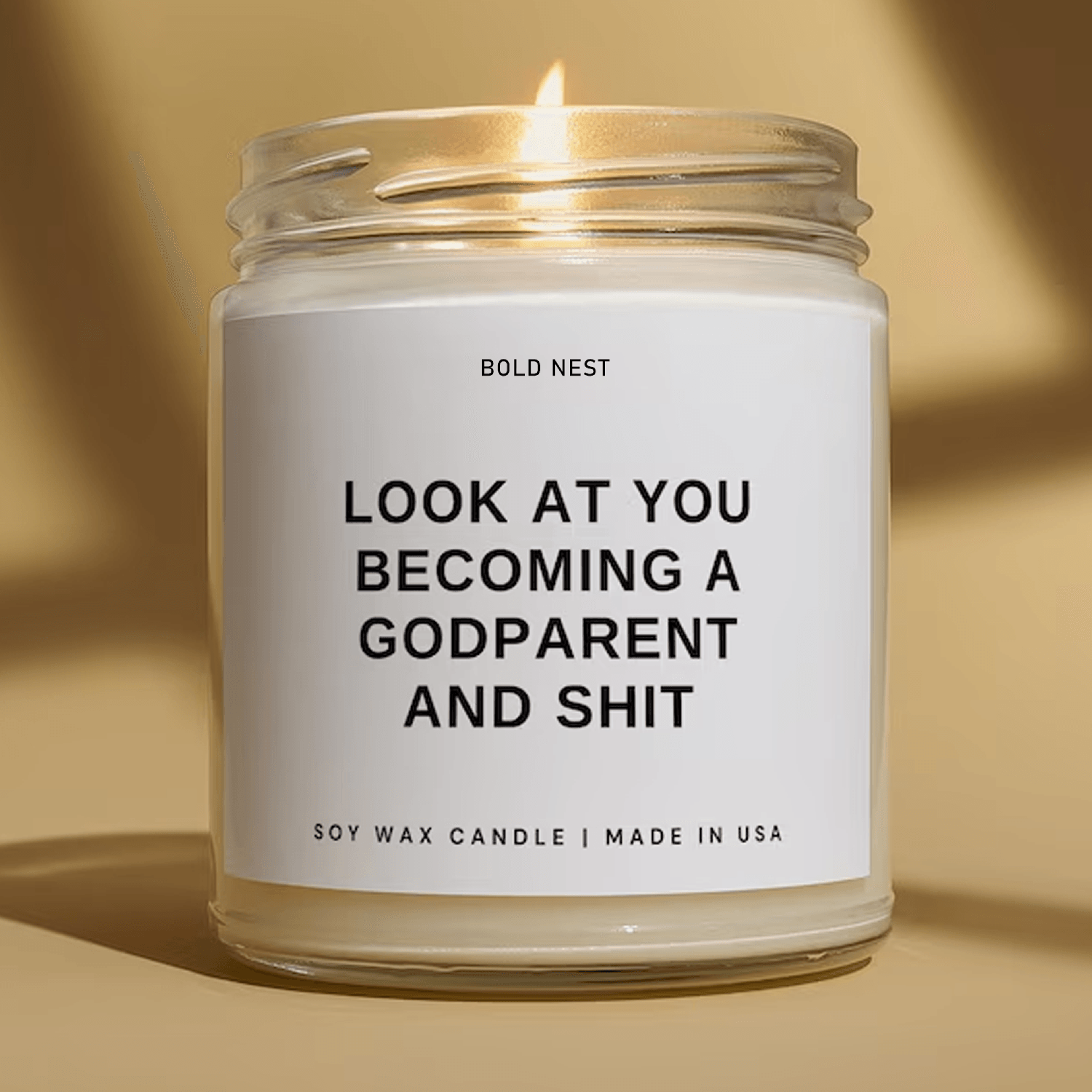 godparent proposal candle, godmother proposal gift, will you be my godparent candle, baptism gift, christening gift