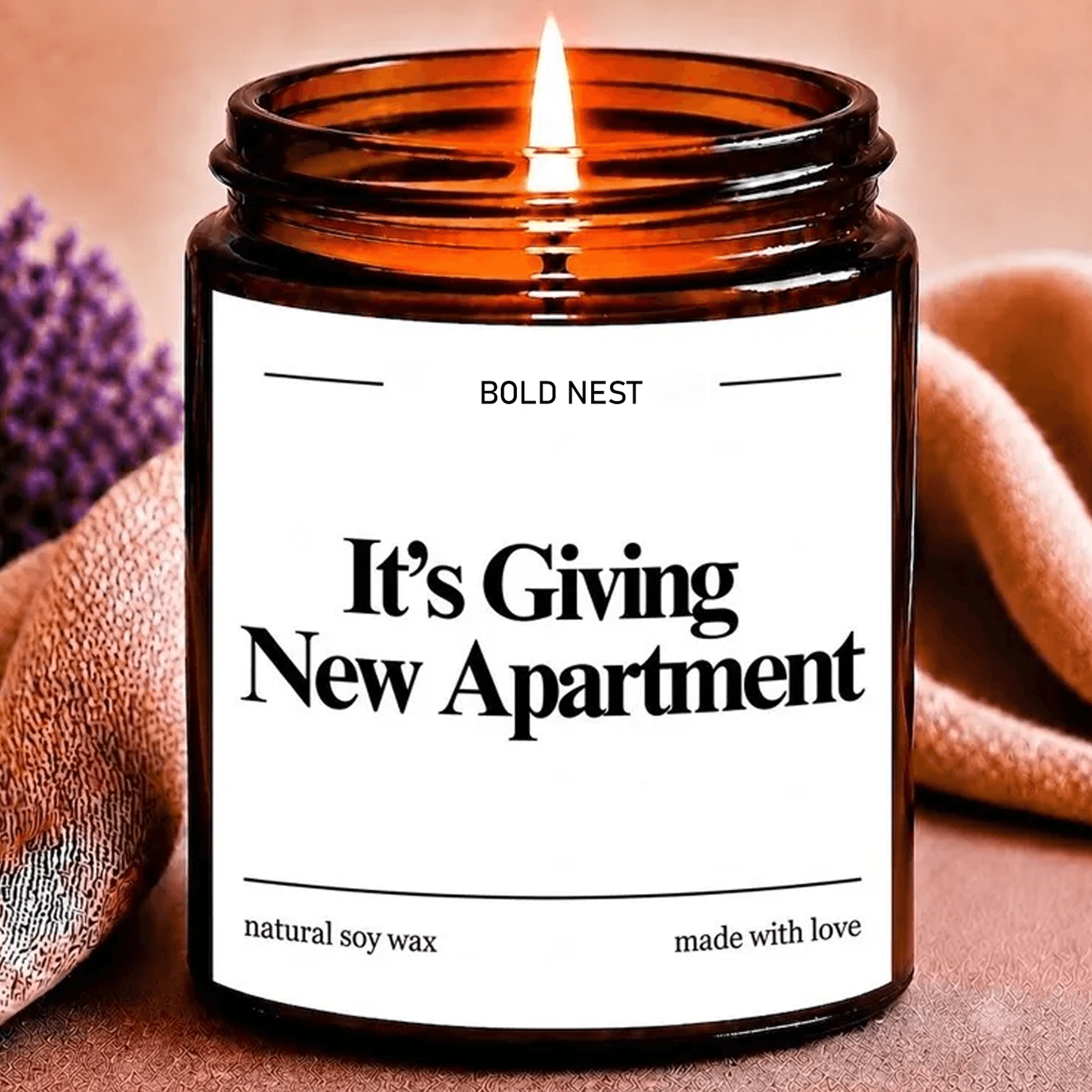 funny new apartment candle, housewarming gift for her, first apartment gift, new home celebration, moving in gift