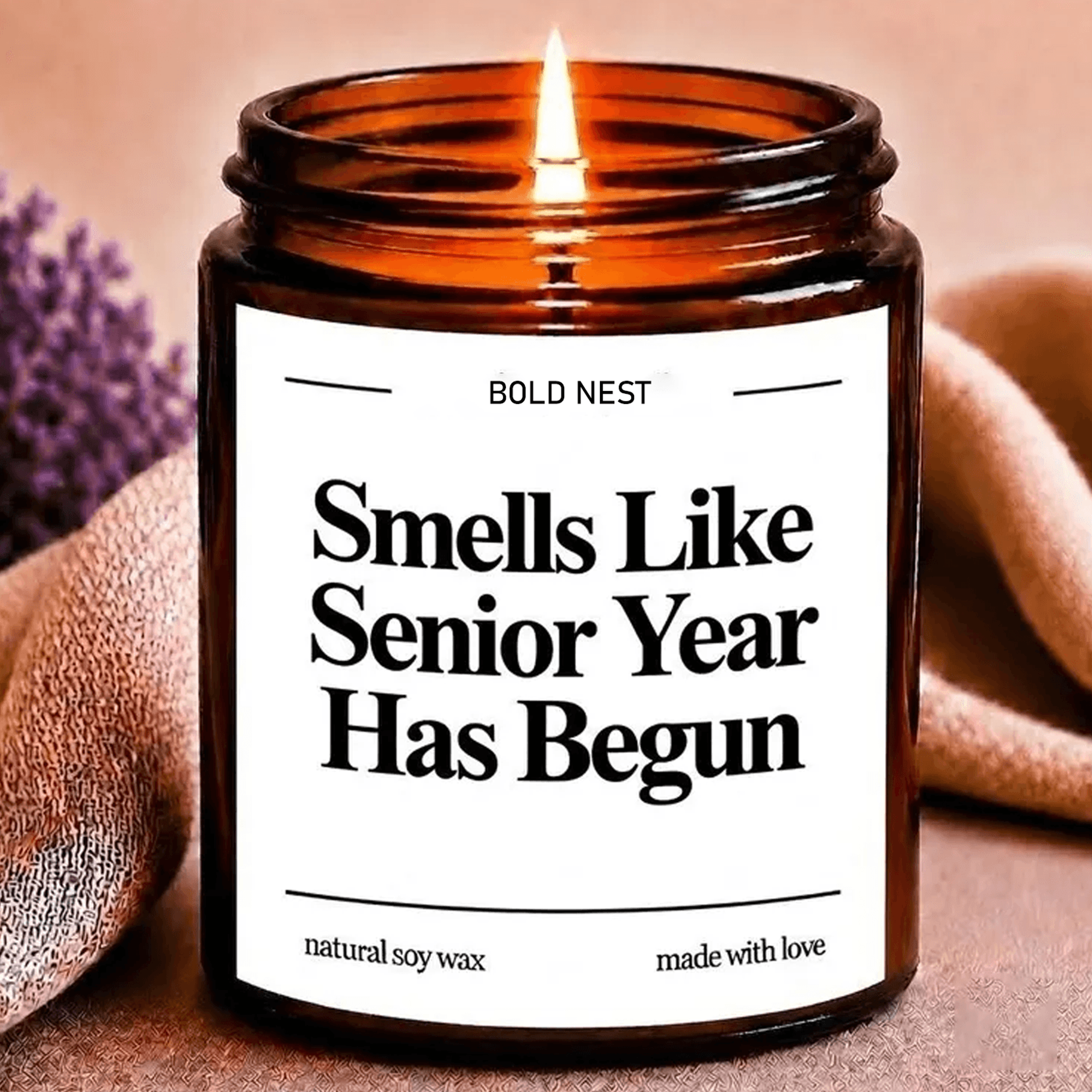 senior year candle, class of 2027 gift, last first day of school gift, high school senior graduation candle, teen gift