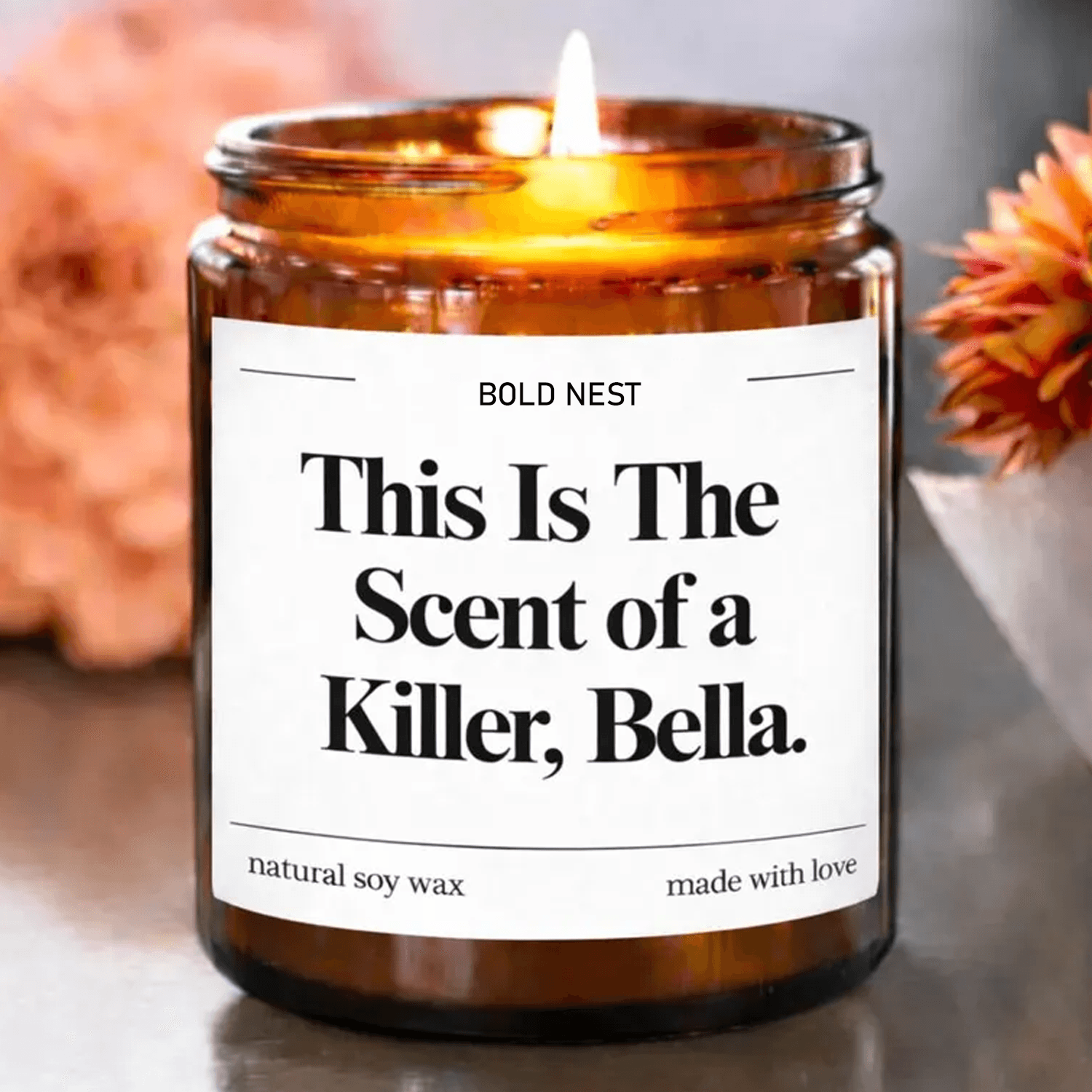 this is the scent of a killer bella candle, funny vampire gift, book lover candle, bookish gift for her, reader gift