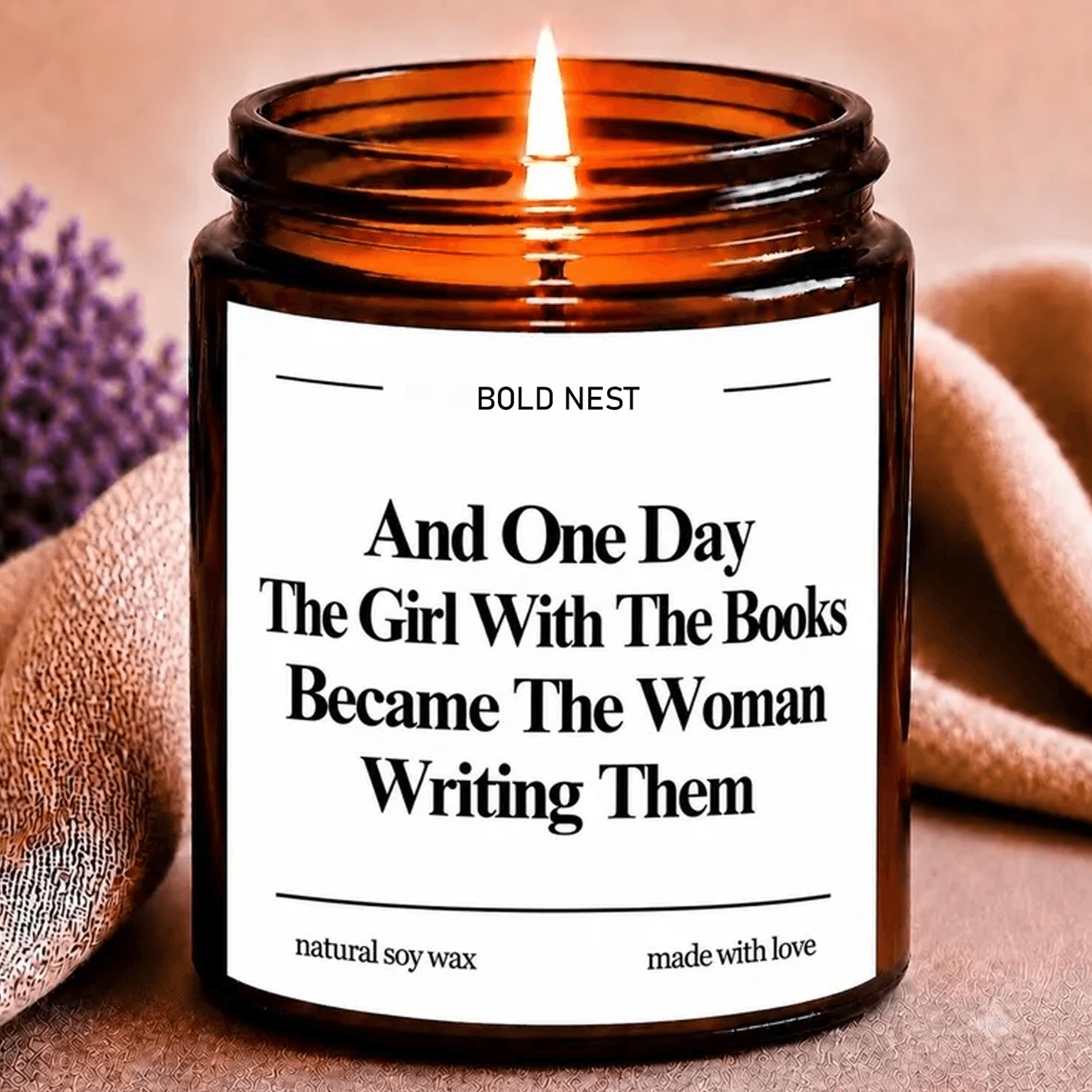 writer gift candle, aspiring author gift, book lover candle, writing inspiration gift, bookish gift for her, reader gift