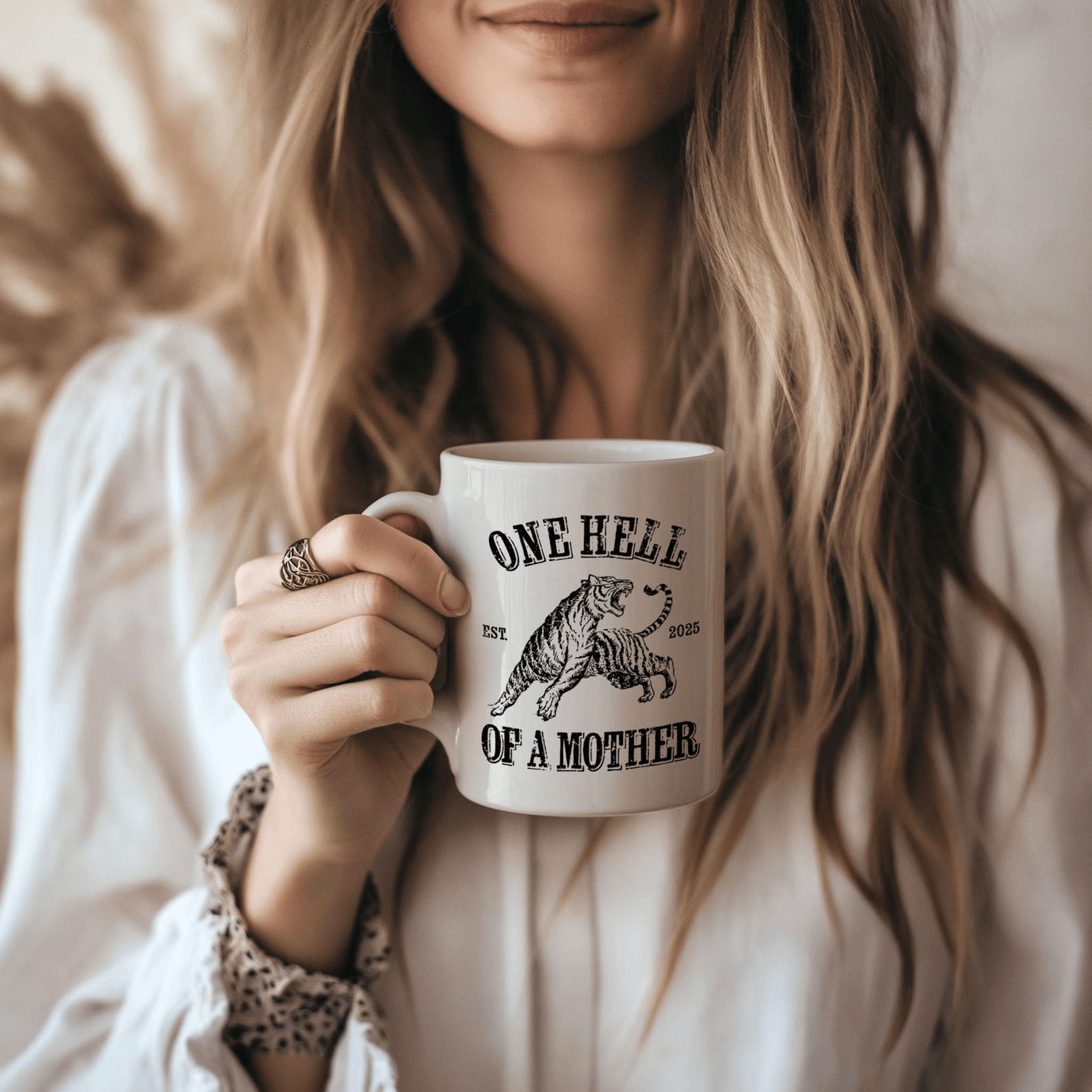 new mom mug, funny one hell of a mother coffee cup, expecting mom baby shower & new parent gift