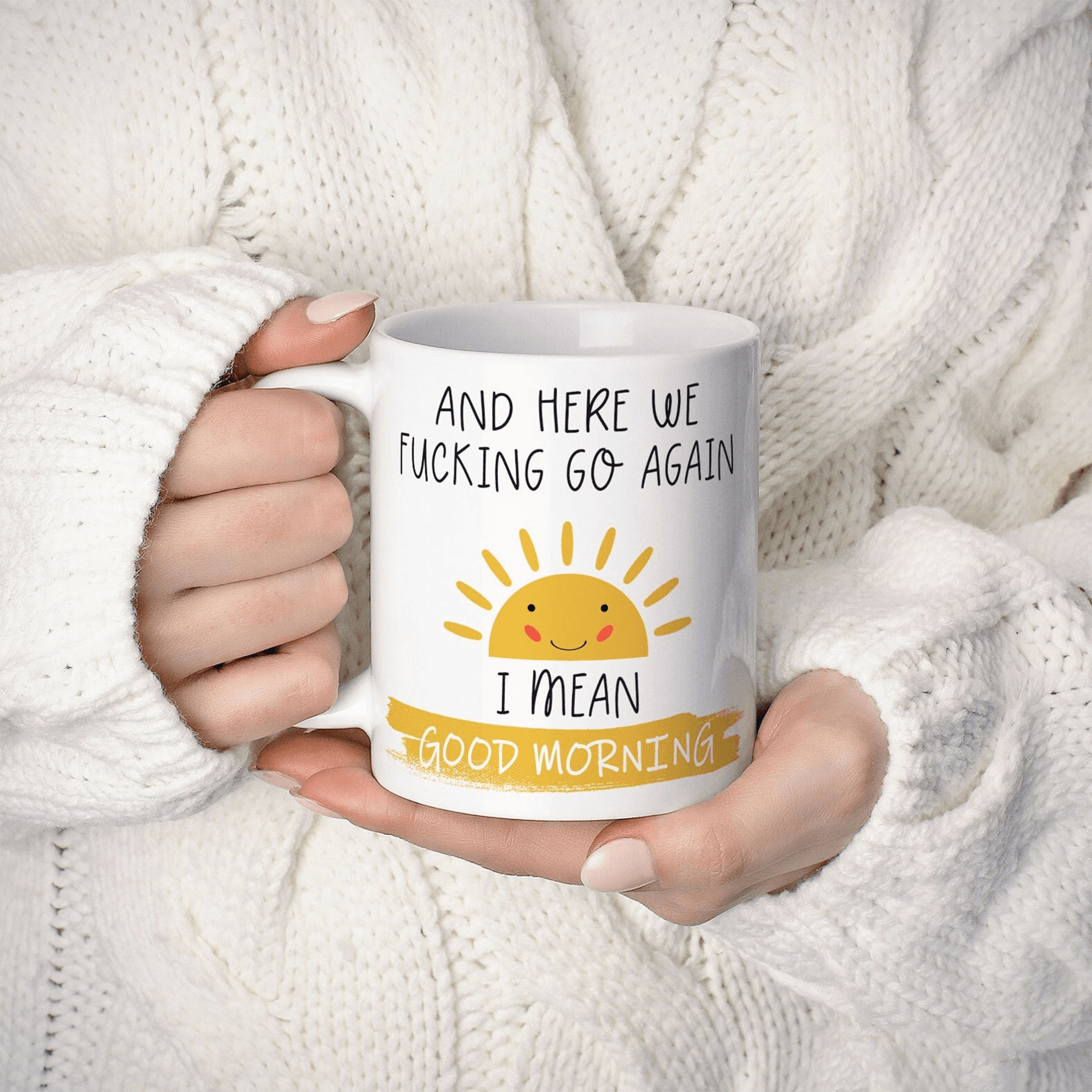 good morning funny office mug – sarcastic humor gift mug for colleagues