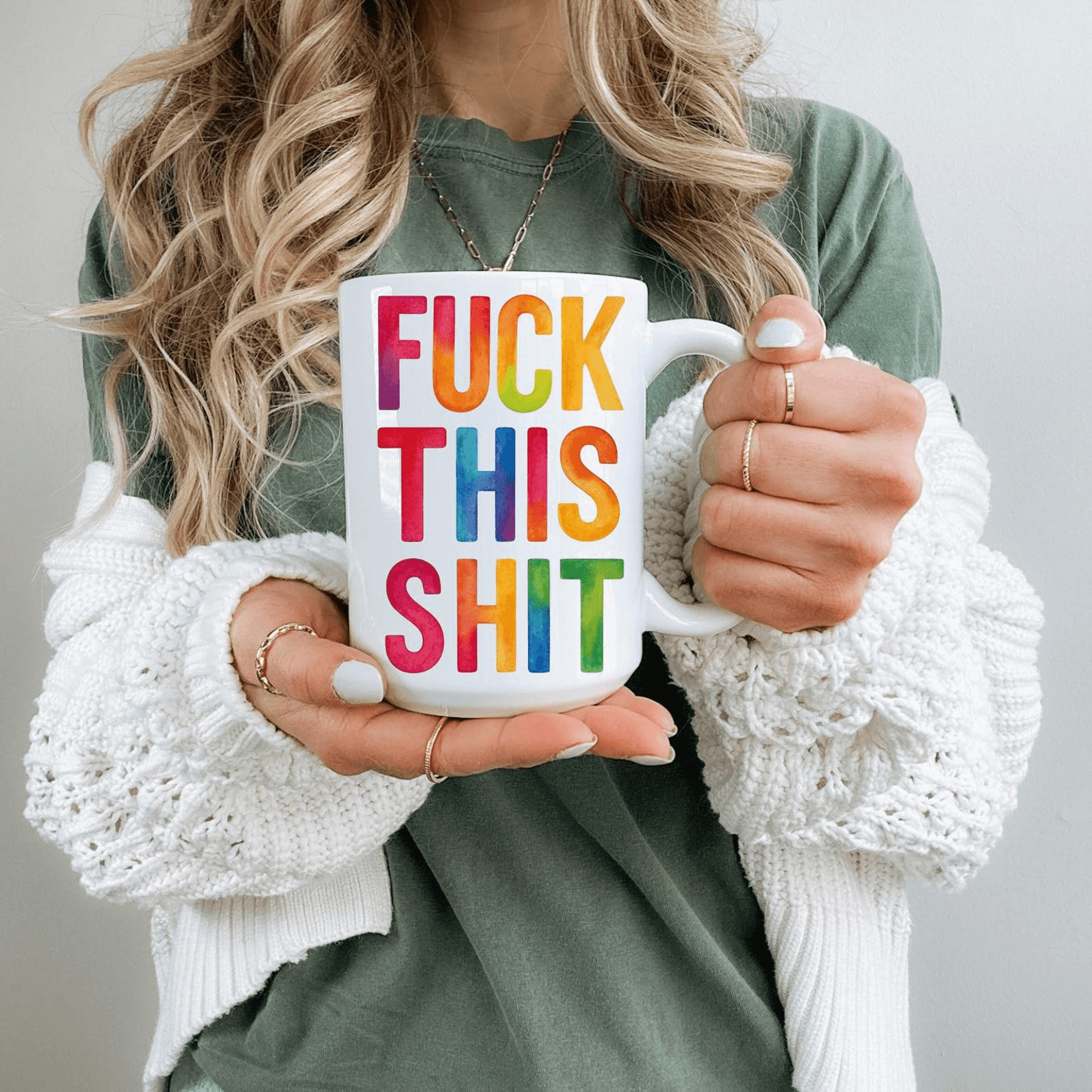 funny swear word coffee mug – sarcastic rude humor birthday gift cup for adults