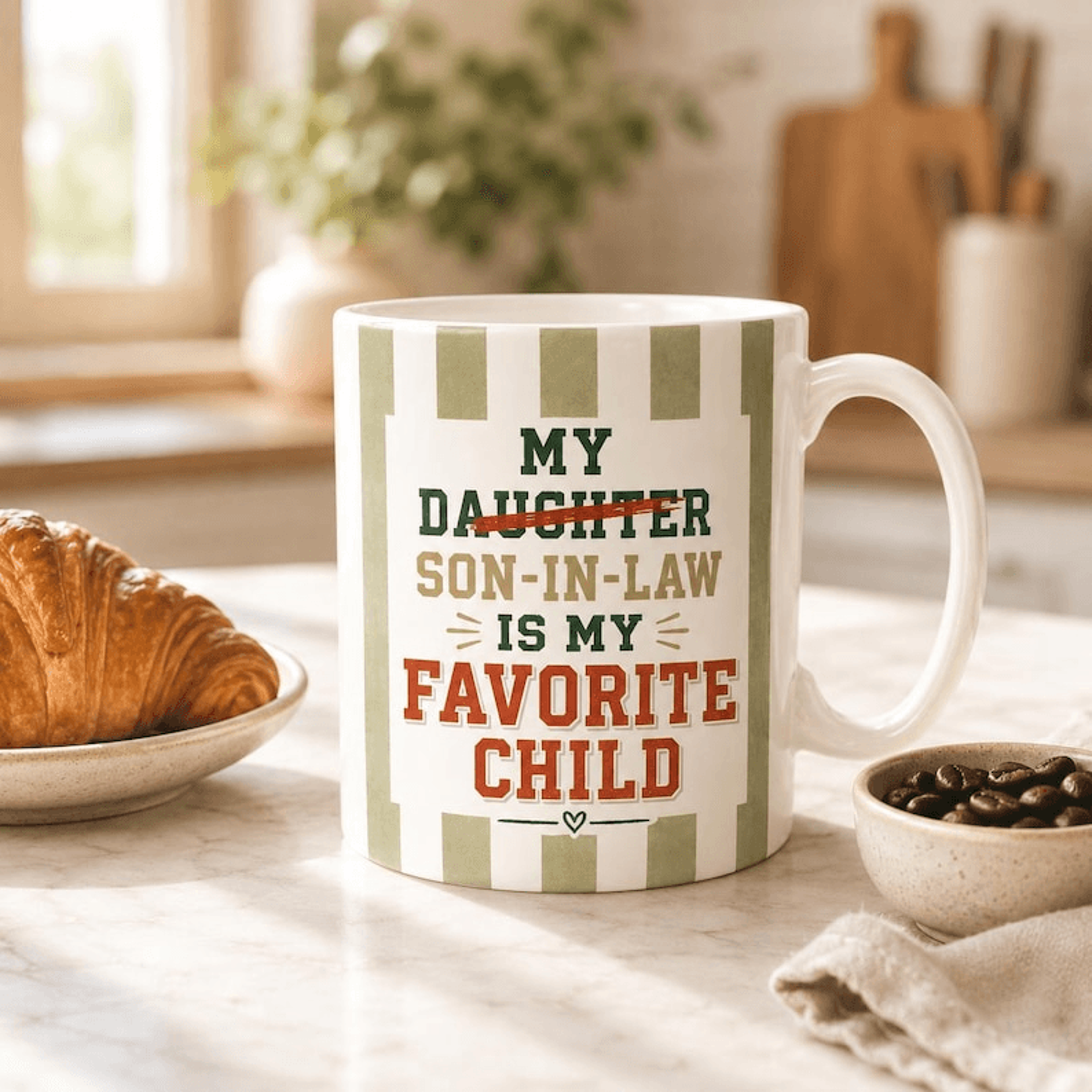 funny daughter in law mug 15 oz mug, favorite child coffee mug, mother in law gift for daughter in law