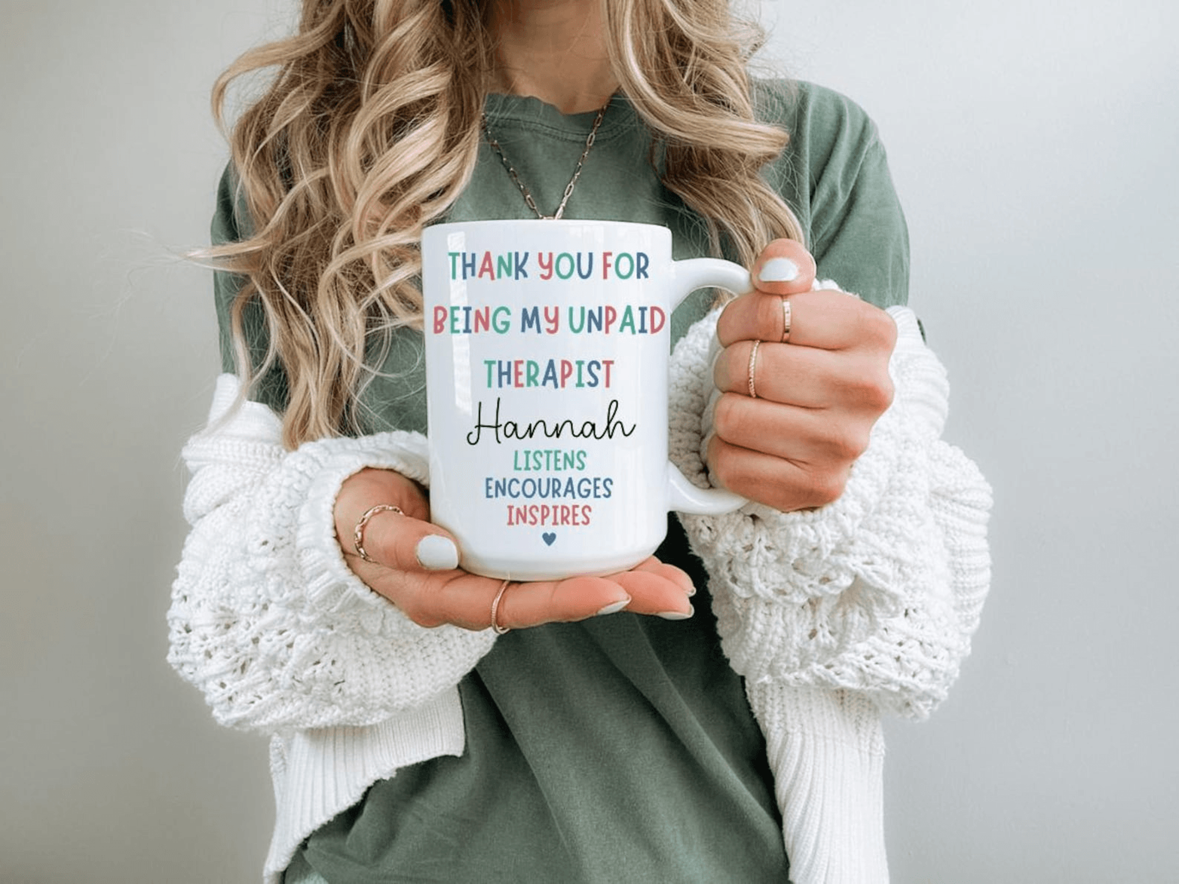 personalized unpaid therapist mug funny appreciation gift for best friends soul sisters and coffee lovers