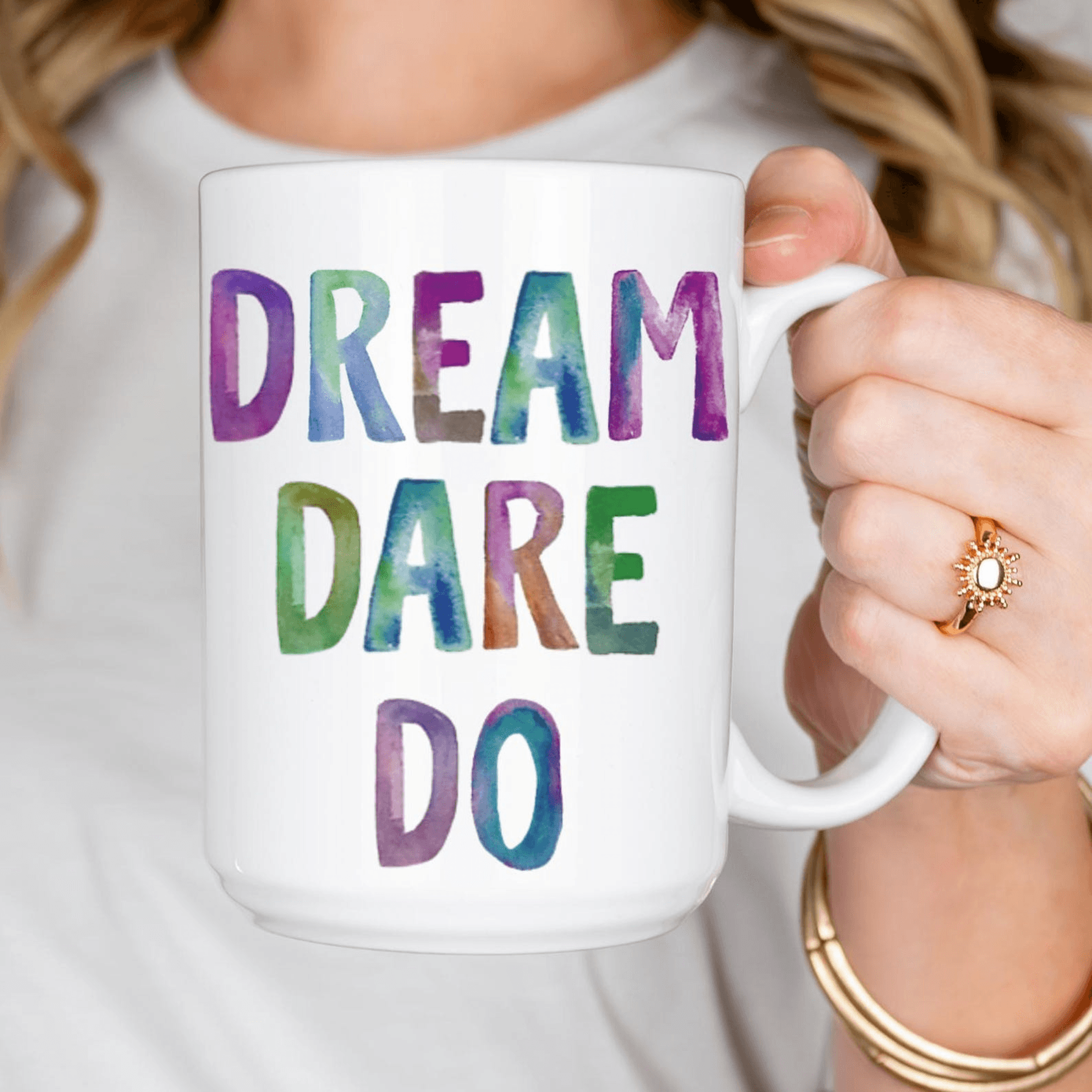 dream dare do coffee mug | inspirational quote mug for motivation and positive mindset