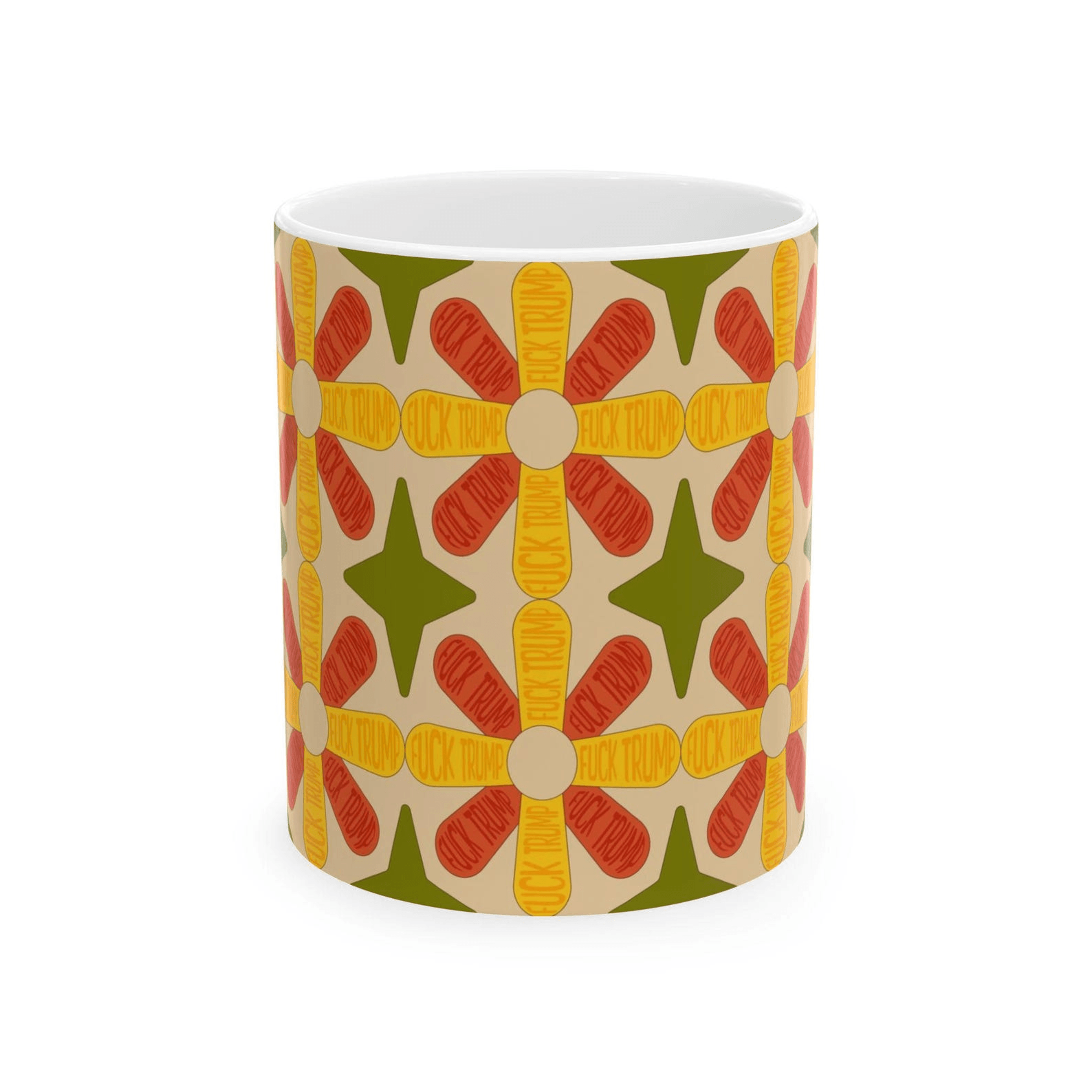hidden floral anti trump coffee mug – subtle resistance political gift for activists
