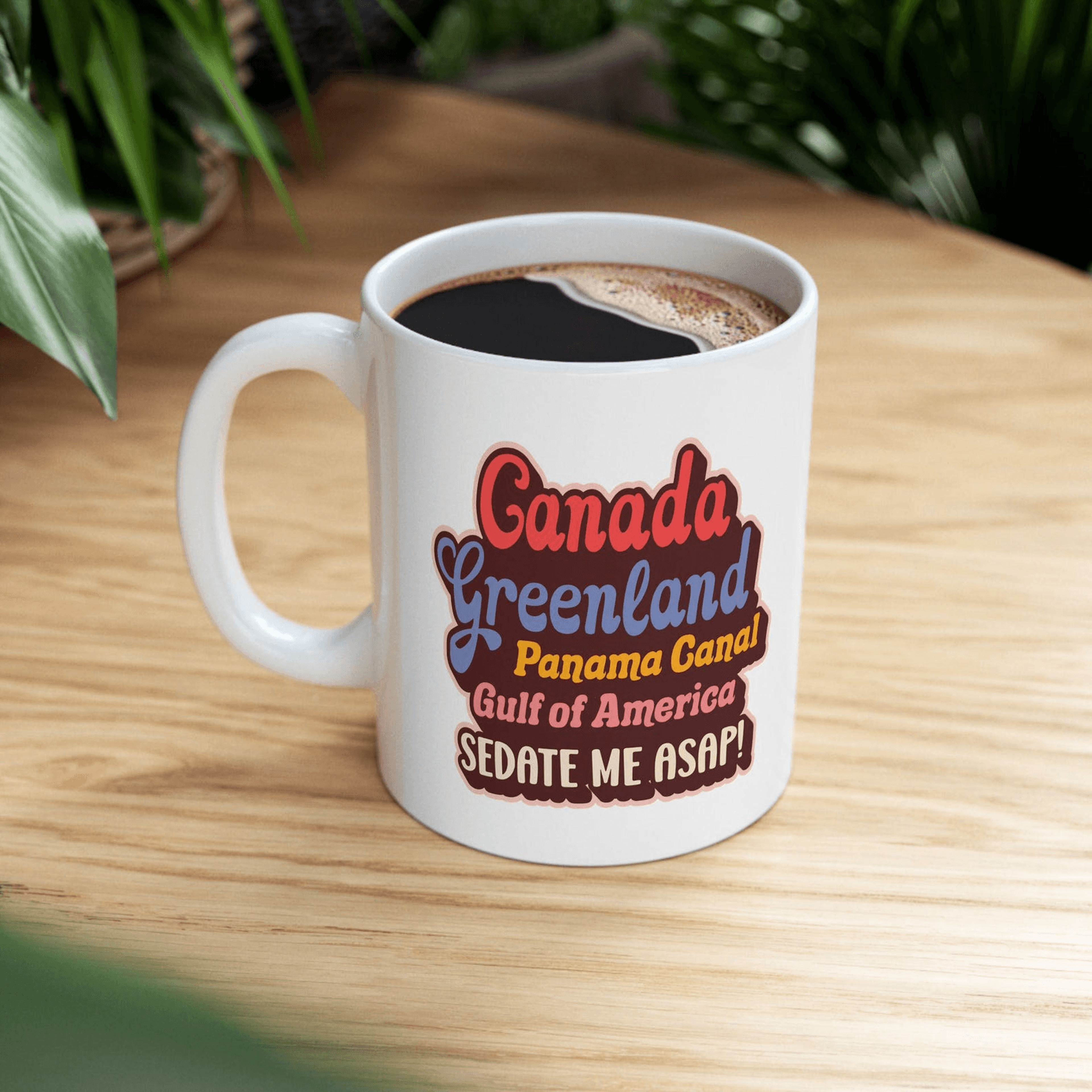sedate me asap political humor coffee mug – funny ceramic cup for coffee lovers